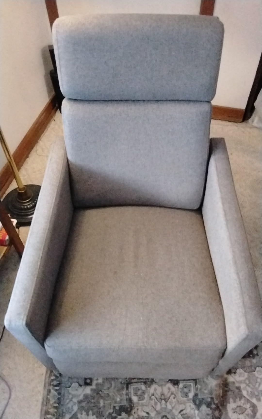 Ketaiyou Rocker Swivel Recliner Chair for Adults, Overstuffed Large Manual Recliner Glider with Massage and Heat, Comfy Soft Fabric Living Room Reclining Sofa Chair (Lime Gray) customer photo 1