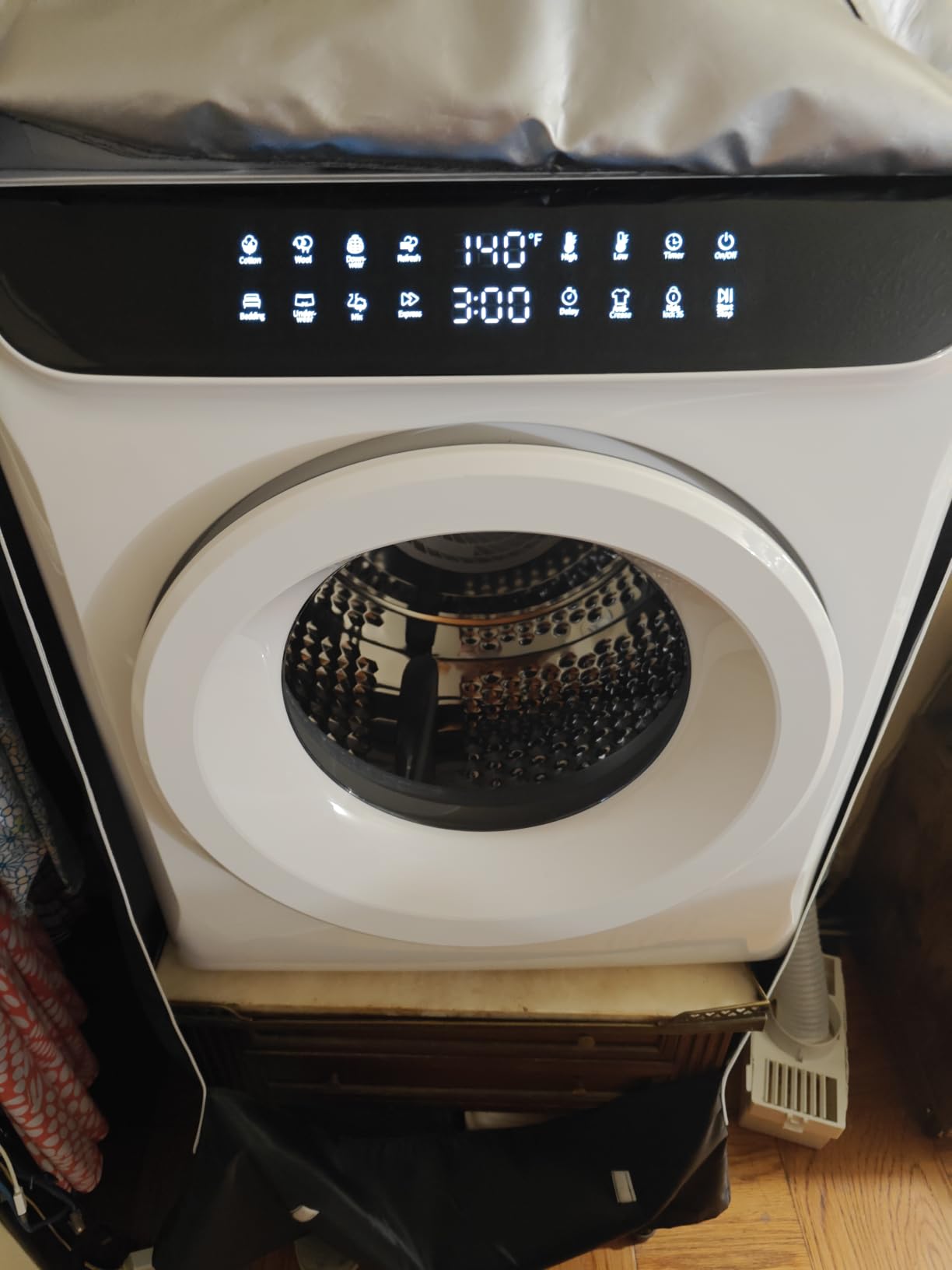 Clothes Dryers for Laundry, Electric Dryer Machine with LED Control, 1400W Dryer Machine with 8 Drying Modes, White customer photo 1