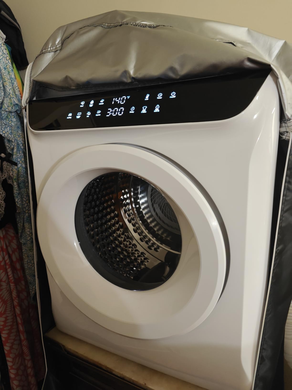 Clothes Dryers for Laundry, Electric Dryer Machine with LED Control, 1400W Dryer Machine with 8 Drying Modes, White customer photo 2