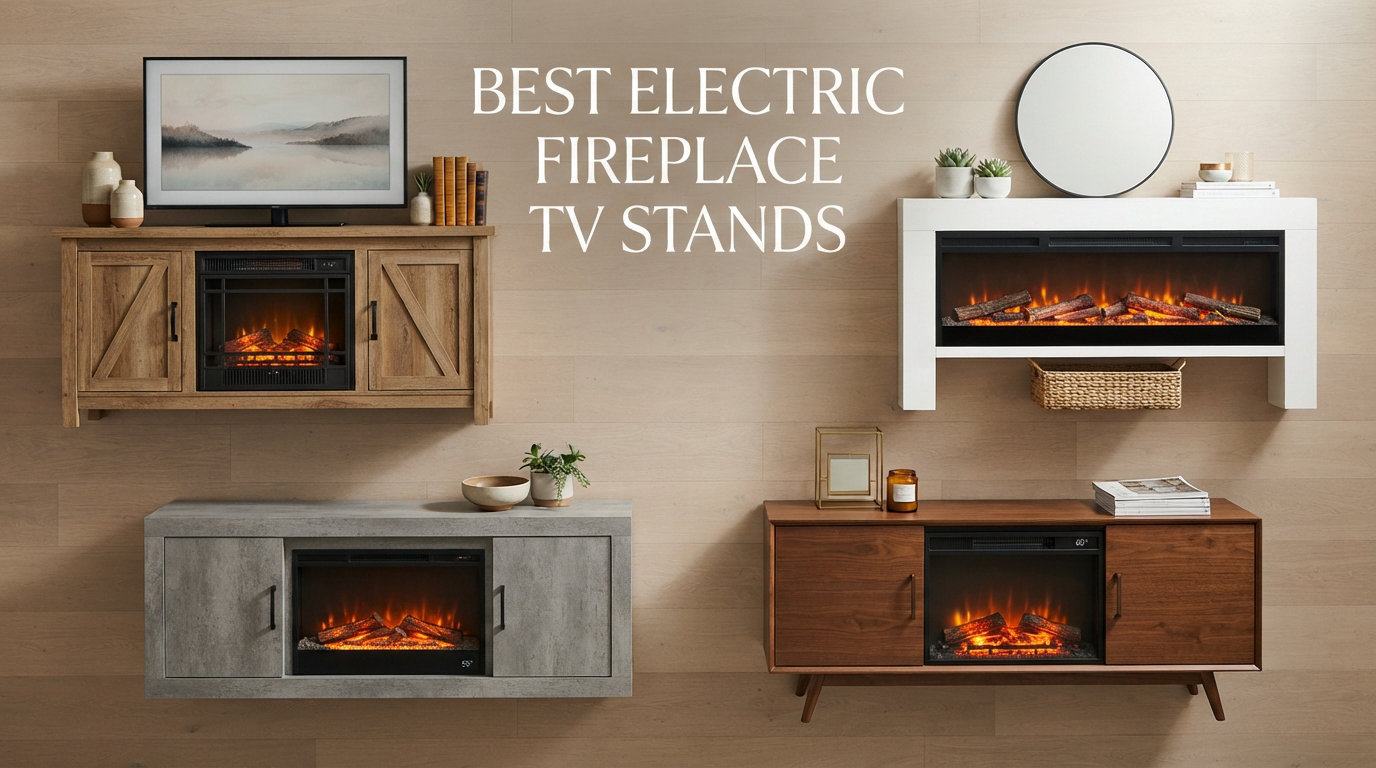 best electric fireplace tv stands