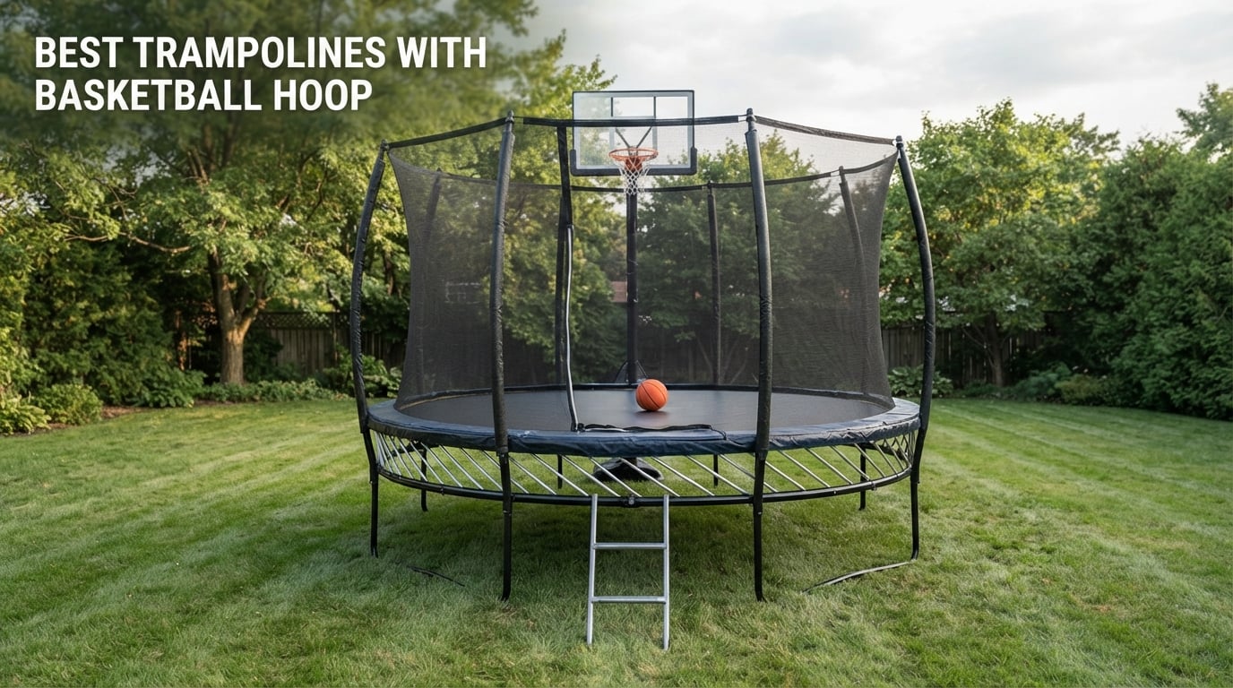 best trampolines with basketball hoop