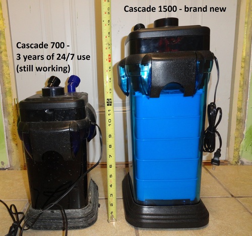 Penn-Plax Cascade 1200 Canister Filter - 315 GPH Aquarium Filter for Tanks Up to 150 Gallons - 360 Degree Flow Valves, Poly Fiber Pads, Bio-Sponge & Activated Carbon -Fresh & Saltwater -11.5x11x20.5in customer photo 1