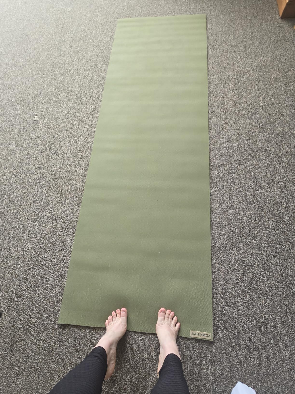 JadeYoga Harmony Yoga Mat - Durable & Thick Gym Fitness Mat, Non-Slip Natural Rubber Yoga Mat - Home Exercise & Stretching Mat customer photo 1