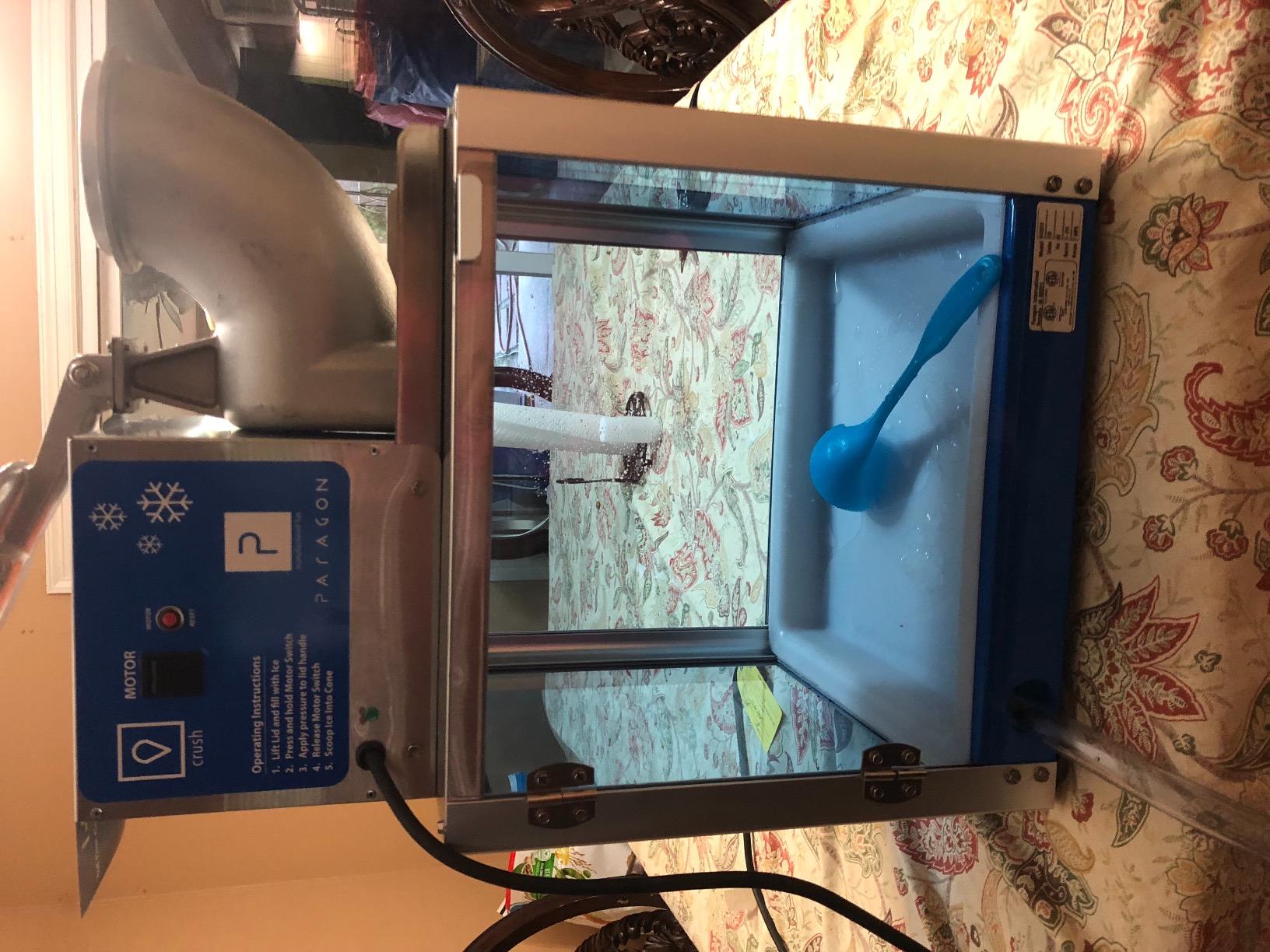 Paragon - Manufactured Fun Arctic Blast SNO Cone Machine for Professional Concessionaires Requiring Commercial Heavy Duty Snow Cone Equipment 1/3 Horse Power 792 Watts, Blue customer photo 1