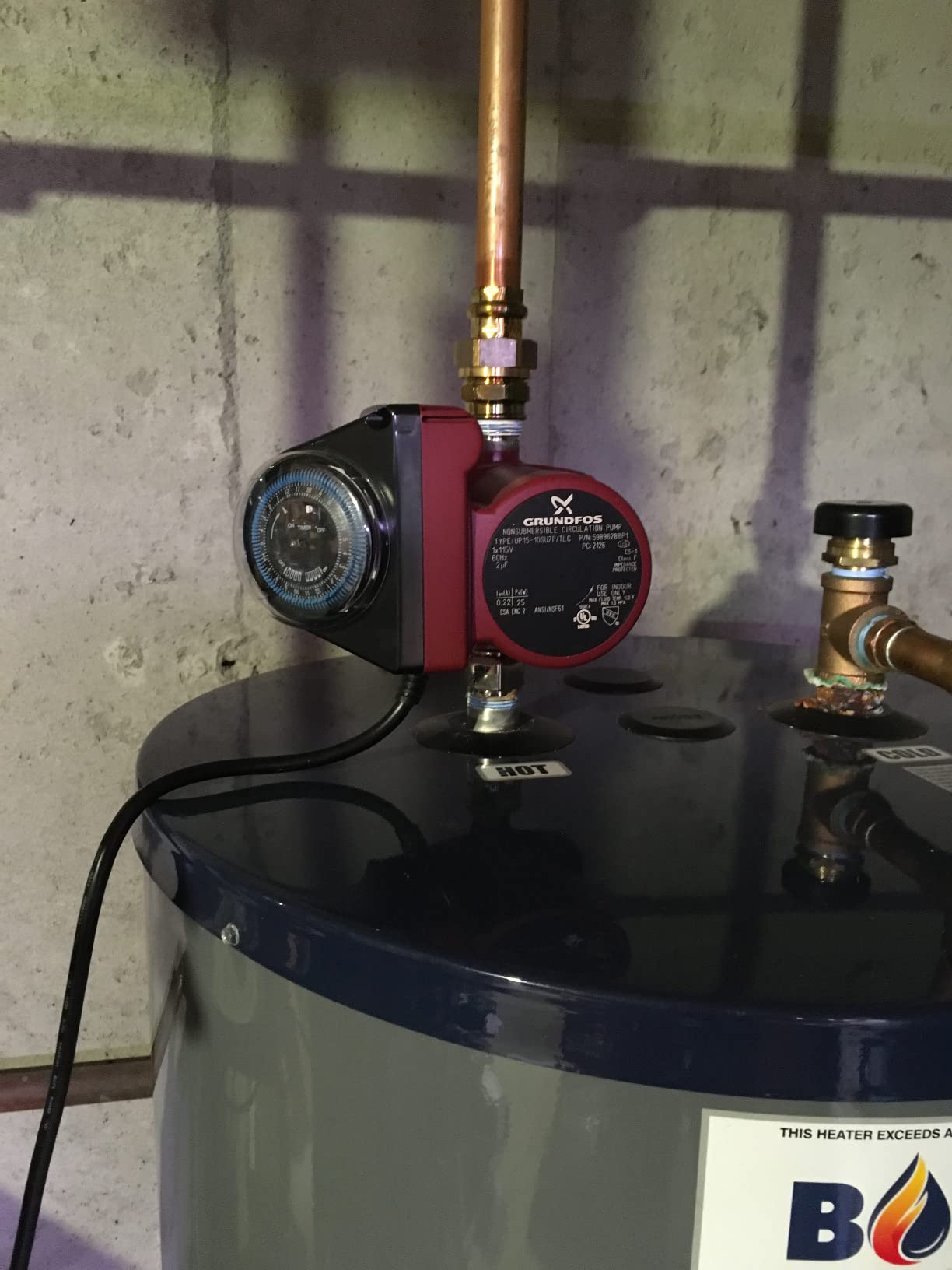 Grundfos GRU-595916 Recirculating Hot Water Pump Comfort System 25 Watts, Easy Install. Instant hot water throughout system. Entire Kit Included customer photo 1