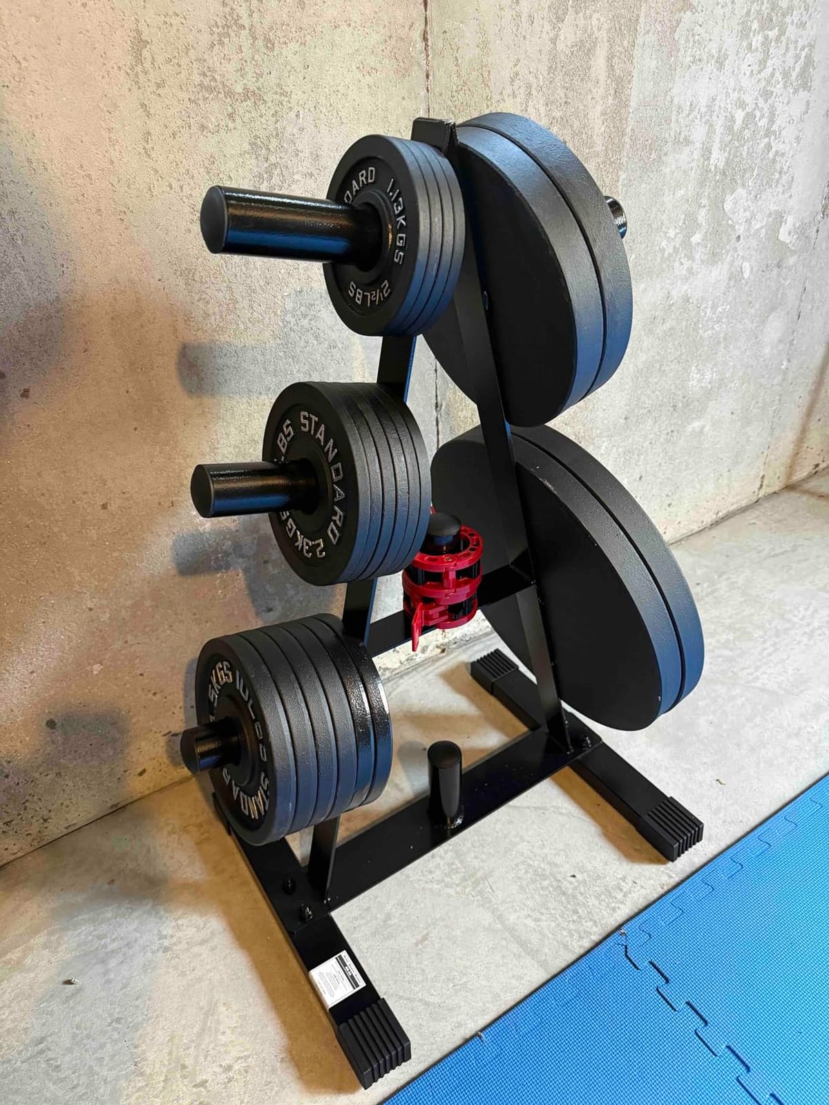 CAP 2-Inch Olympic Plate Tree Rack for Home Gym, Heavy-Duty A-Frame Weight Plate Storage Rack, Space-Saving Plate Organizer Stand, 5-Post & 7-Post, 300lb & 500lb Weight Capacity customer photo 2