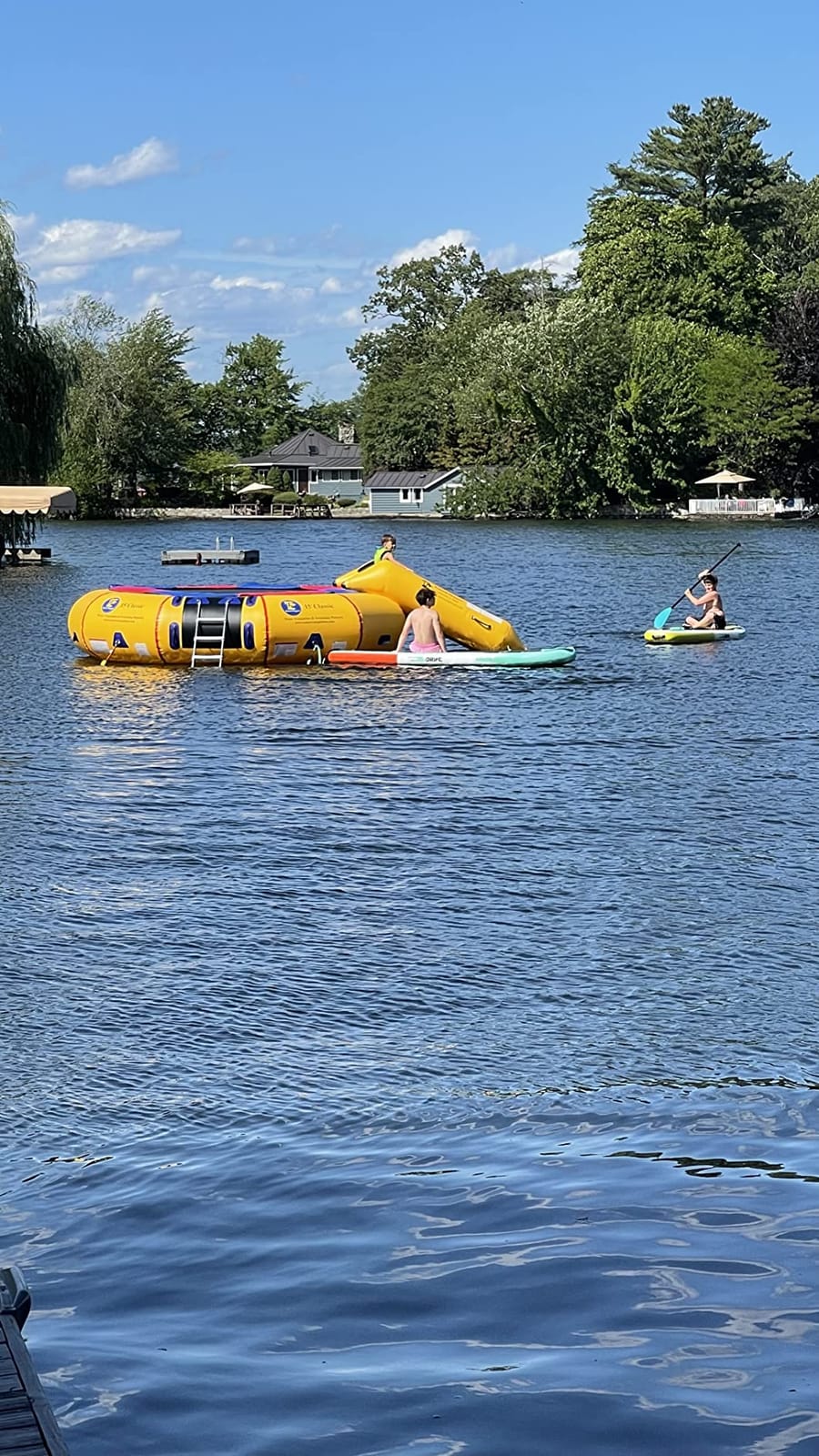 Island Hopper 15' Classic Water Trampoline Yellow for Lake - Commercial-Grade - Steel Frame and Springs for Maximum Bounce - Inflatable Trampoline Includes Ladder, Storage Bag customer photo 1