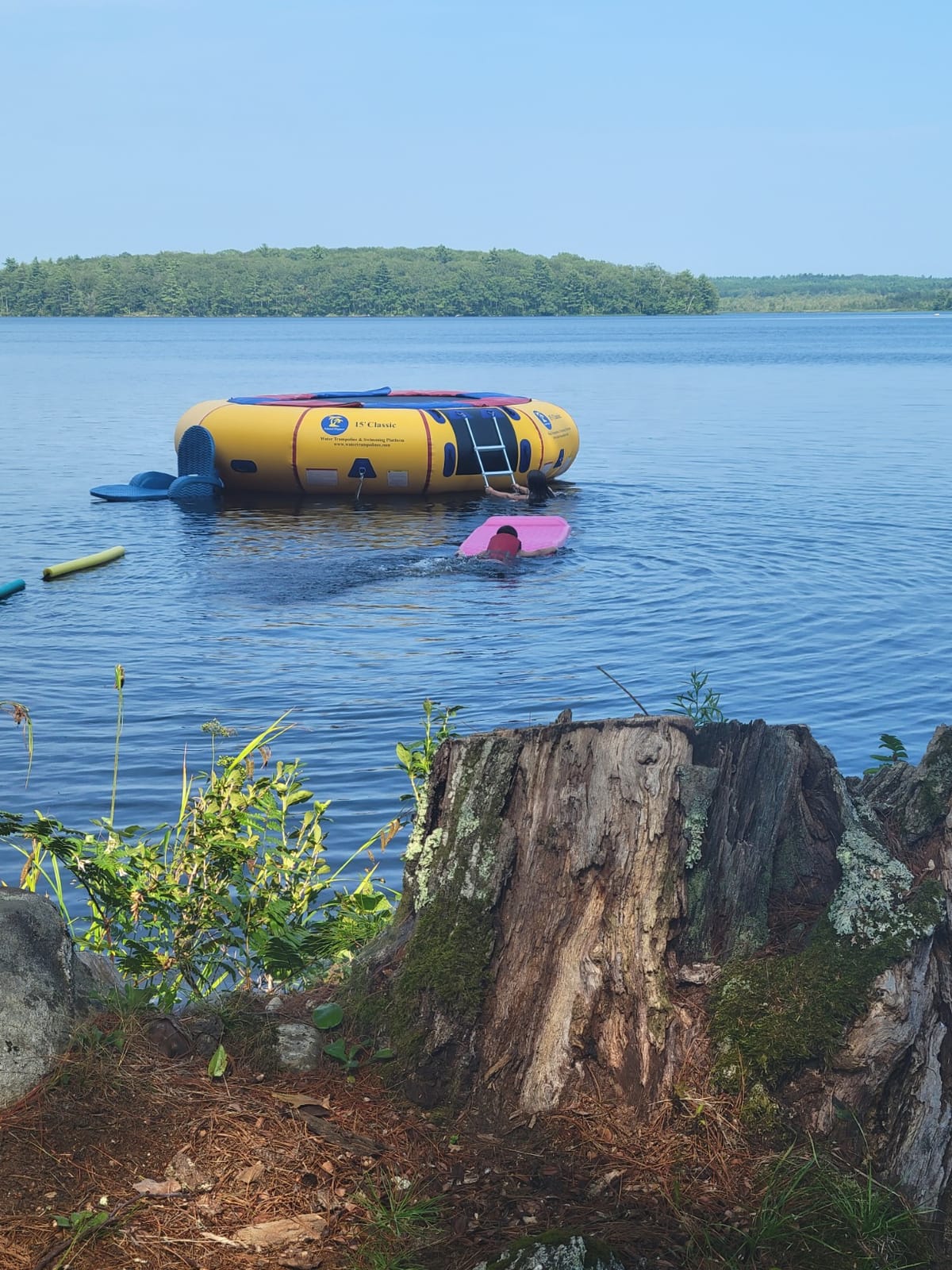 Island Hopper 15' Classic Water Trampoline Yellow for Lake - Commercial-Grade - Steel Frame and Springs for Maximum Bounce - Inflatable Trampoline Includes Ladder, Storage Bag customer photo 2