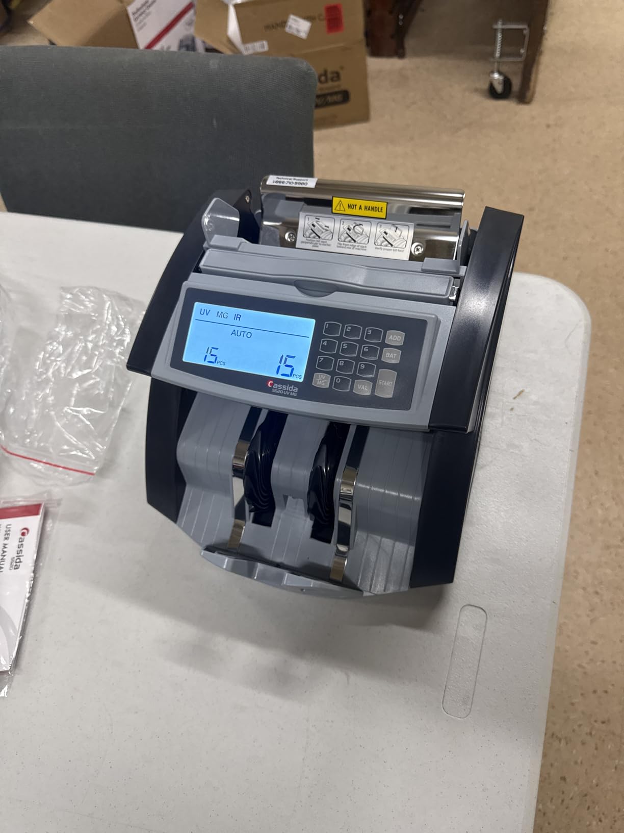 Cassida 6600 UV/MG - USA Business Grade Money Counter with UV/MG/IR Counterfeit Detection - Top Loading Bill Counting Machine w/ValuCount™, Add and Batch Modes - Fast Counting Speed 1,400 Notes/Min customer photo 1