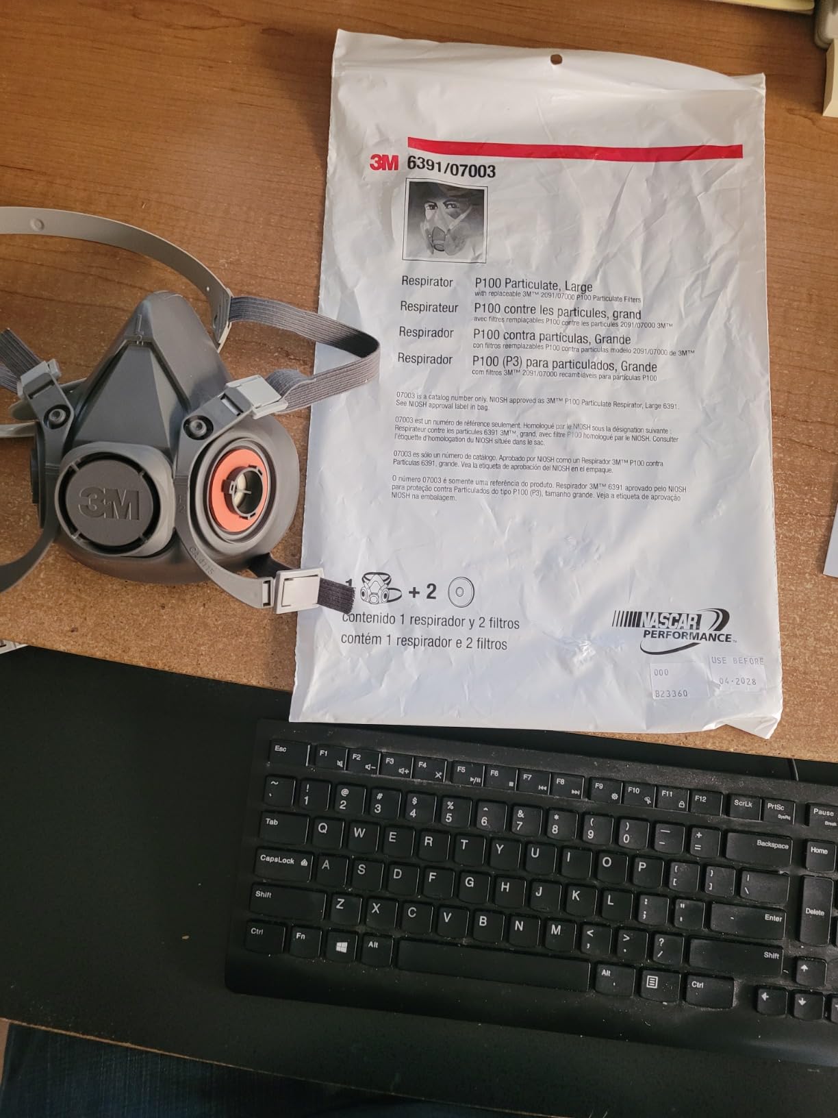 3M Half Facepiece Reusable Respirator Assembly Kit 6391, Large, P100 with 2091 Particulate Filters for Welding, Soldering, Asbestos customer photo 2