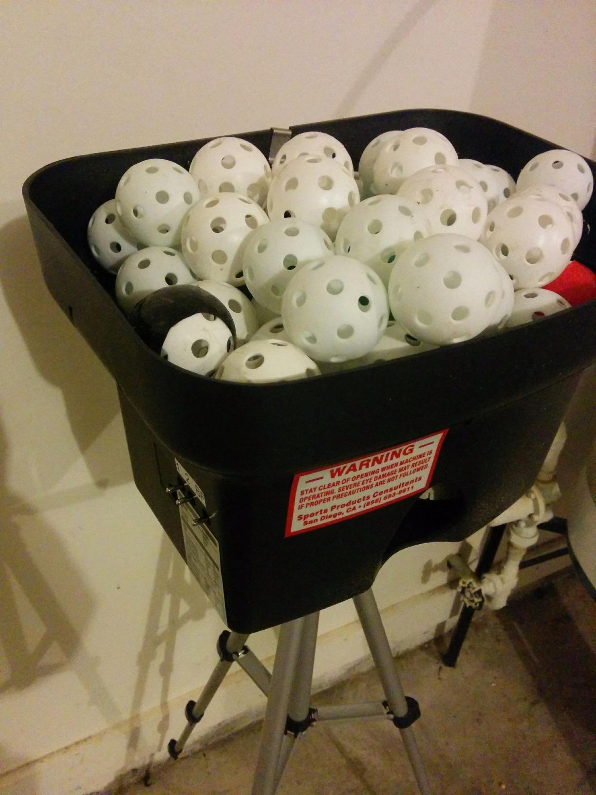 Personal Pitcher Pro Pitching Machine with 48 Small Golf Ball Size Balls customer photo 2