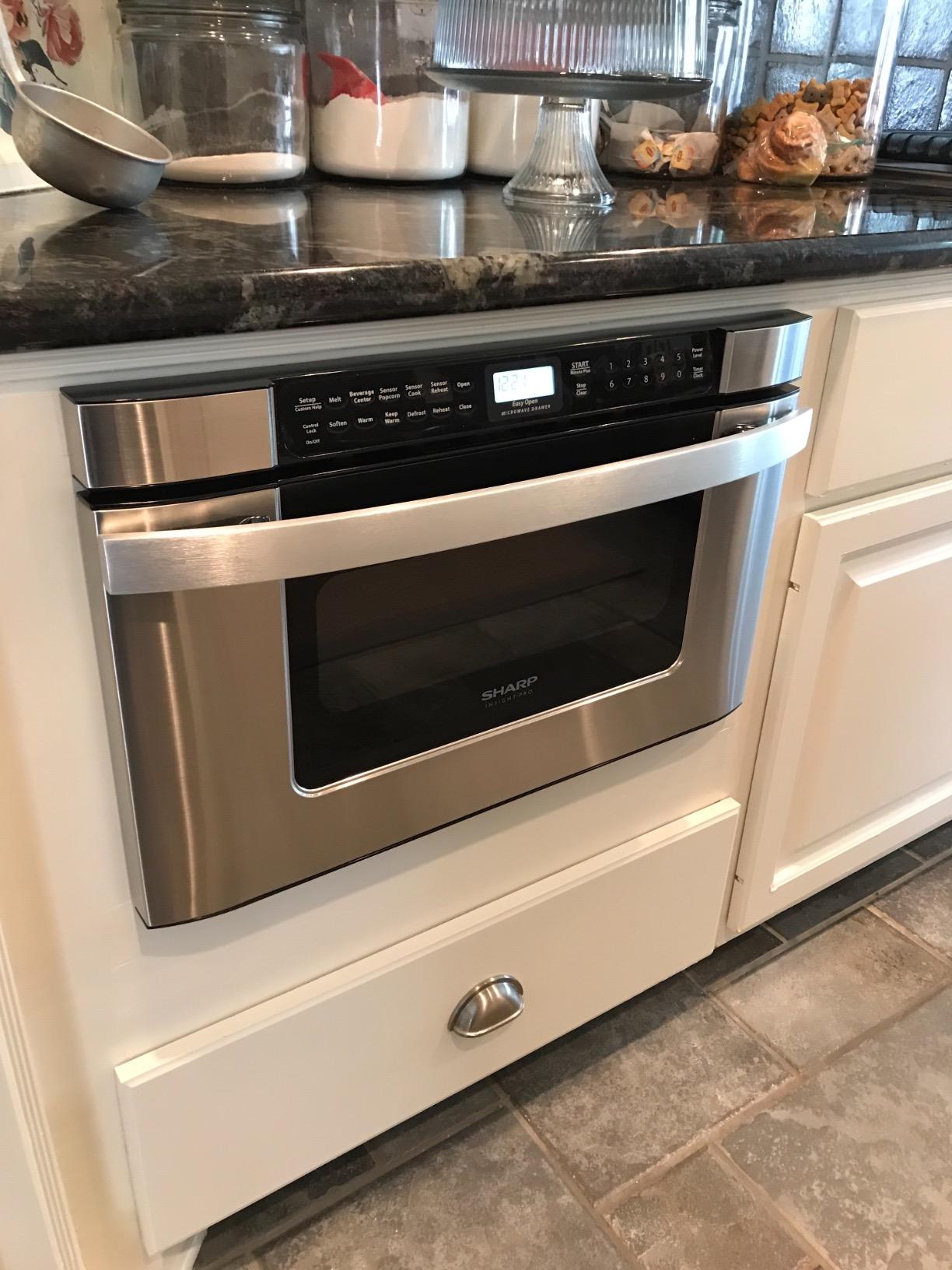 Sharp KB6524PSY 24 in. 1.2 cu. ft. Built-In Microwave Drawer Oven | 1.2 Cubic Feet, 950 Watt, Angled Touch Control Panel customer photo 2