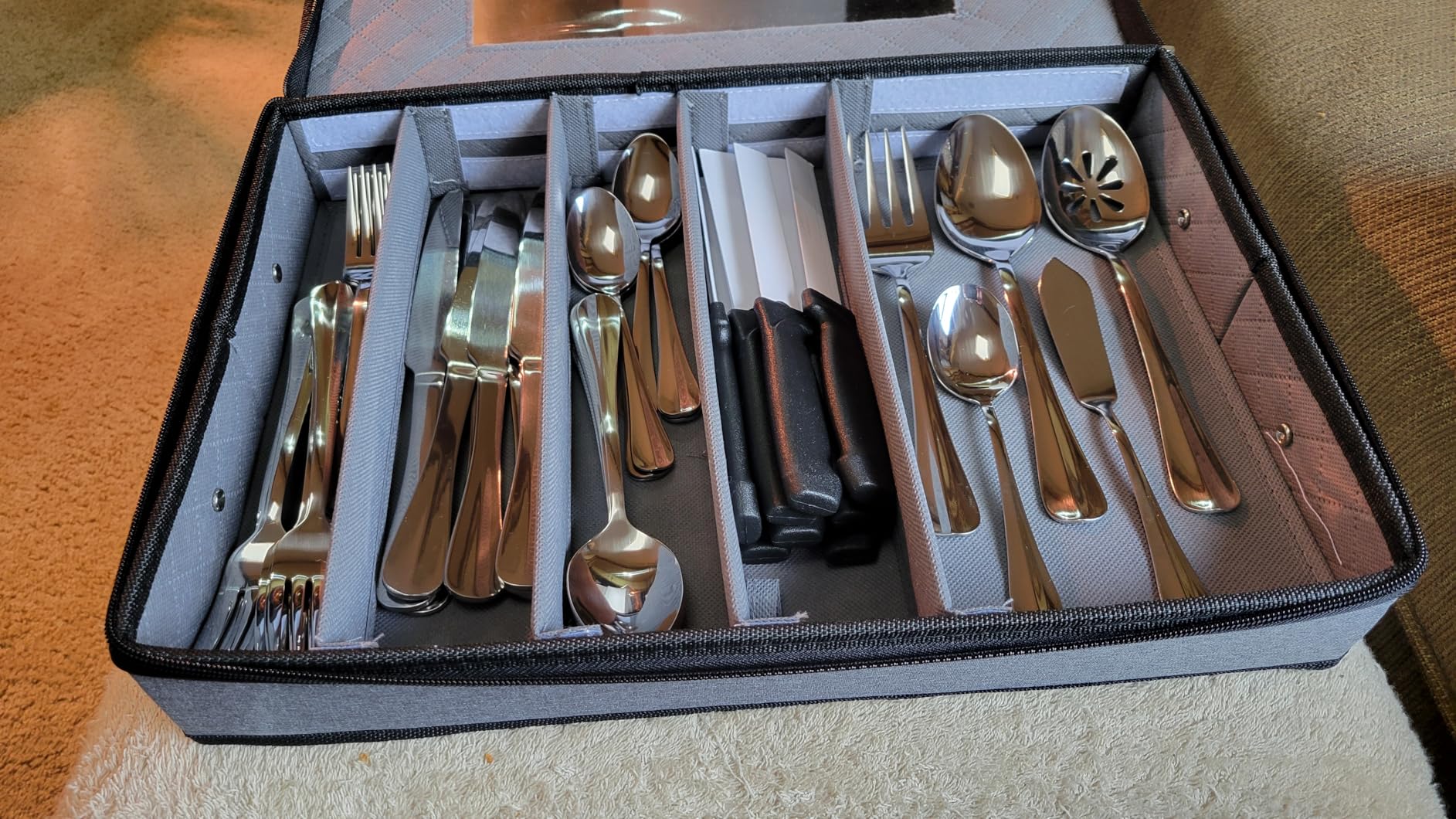 Pfaltzgraff Simplicity 53-Piece Flatware Set, 18/0 Stainless Steel Silverware Set for 8 with Serving Utensils, Classic Dining Cutlery for Everyday Use and Entertaining customer photo 1