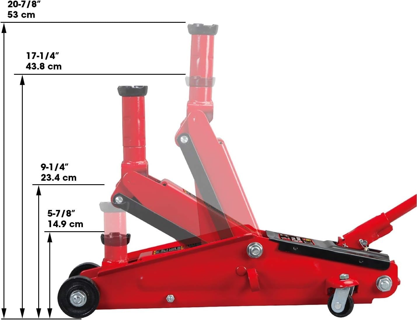 BIG RED T83006 Torin Hydraulic Trolley Service/Floor Jack with Extra Saddle (Fits: SUVs and Extended Height Trucks): 3 Ton (6,000 lb) Capacity, Red customer photo 2