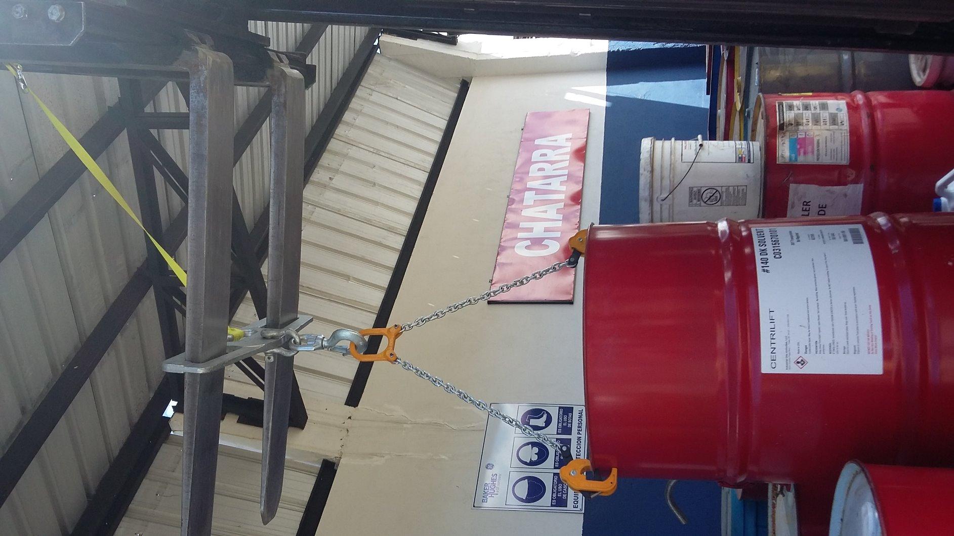Vestil CDL-2000 Steel Chain Drum Lifter 2000 Capacity Orange/Silver customer photo 2
