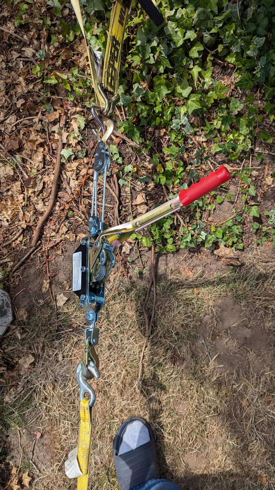Performance Tool 50-100 2 Ton Dual Gear Cable Come Along Power Puller | Heavy duty wire puller with 6-foot cable. Drop forged steel safety hooks. Automatic notch-at-a-time release customer photo 1