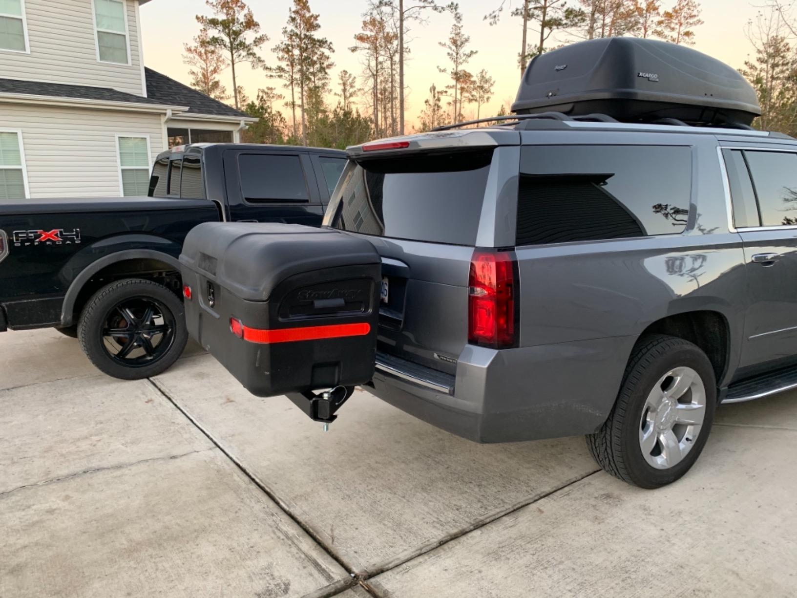 StowAway Max Hitch Cargo Box with Swingaway Frame | Black customer photo 1