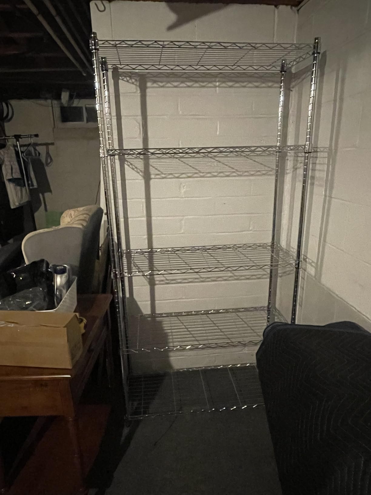 Honey-Can-Do 5-Tier Heavy Duty Adjustable Shelving Unit, 200-lb Per Shelf NSF Certified Metal Storage Rack, Chrome Wire Shelf for Garage Kitchen Pantry, 36 x 14 x 72 in customer photo 1