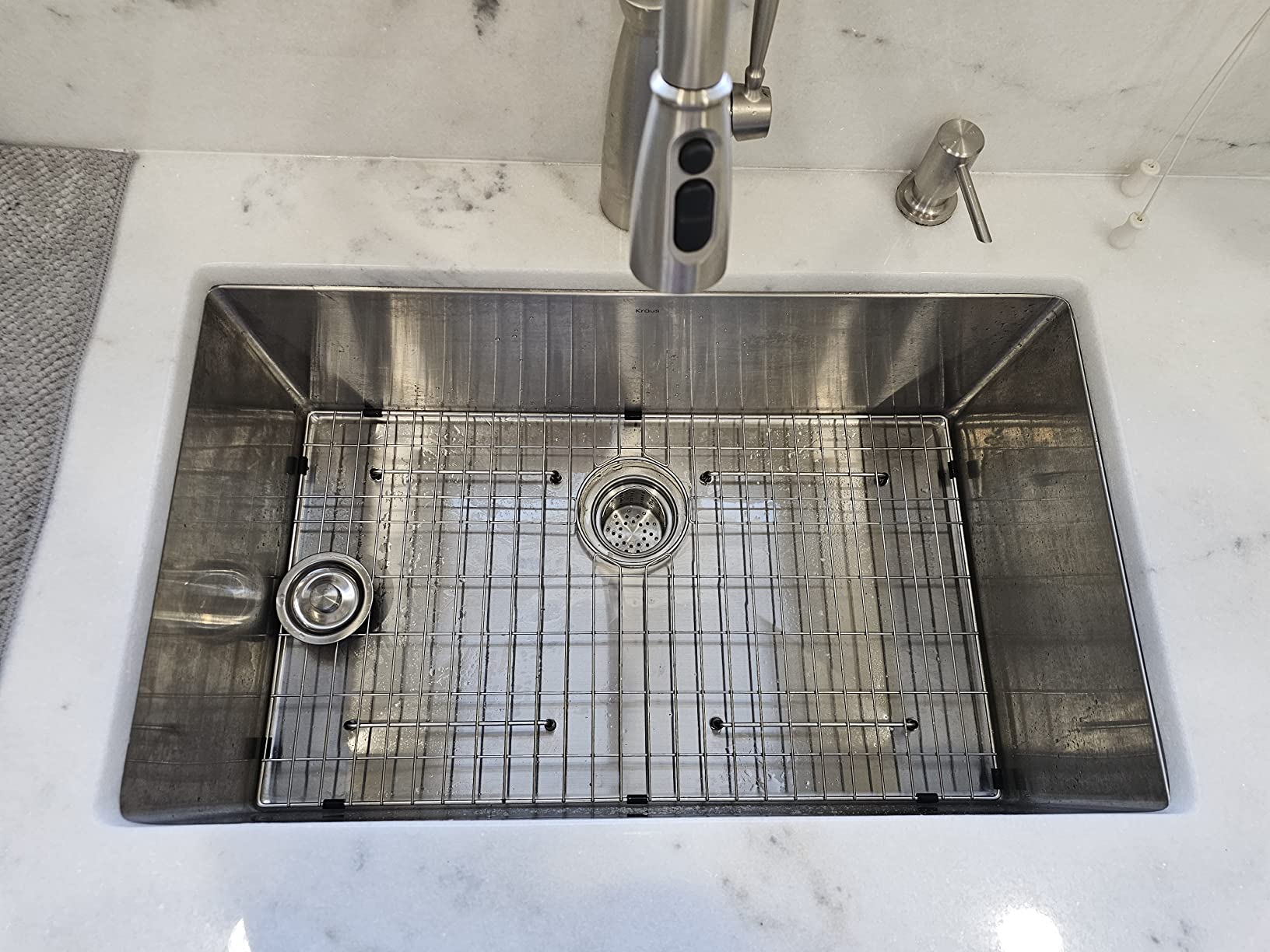 Kraus KHU100-32 Standart PRO 16 Gauge Undermount Single Bowl Stainless Steel Kitchen Sink, 32 Inch customer photo 2