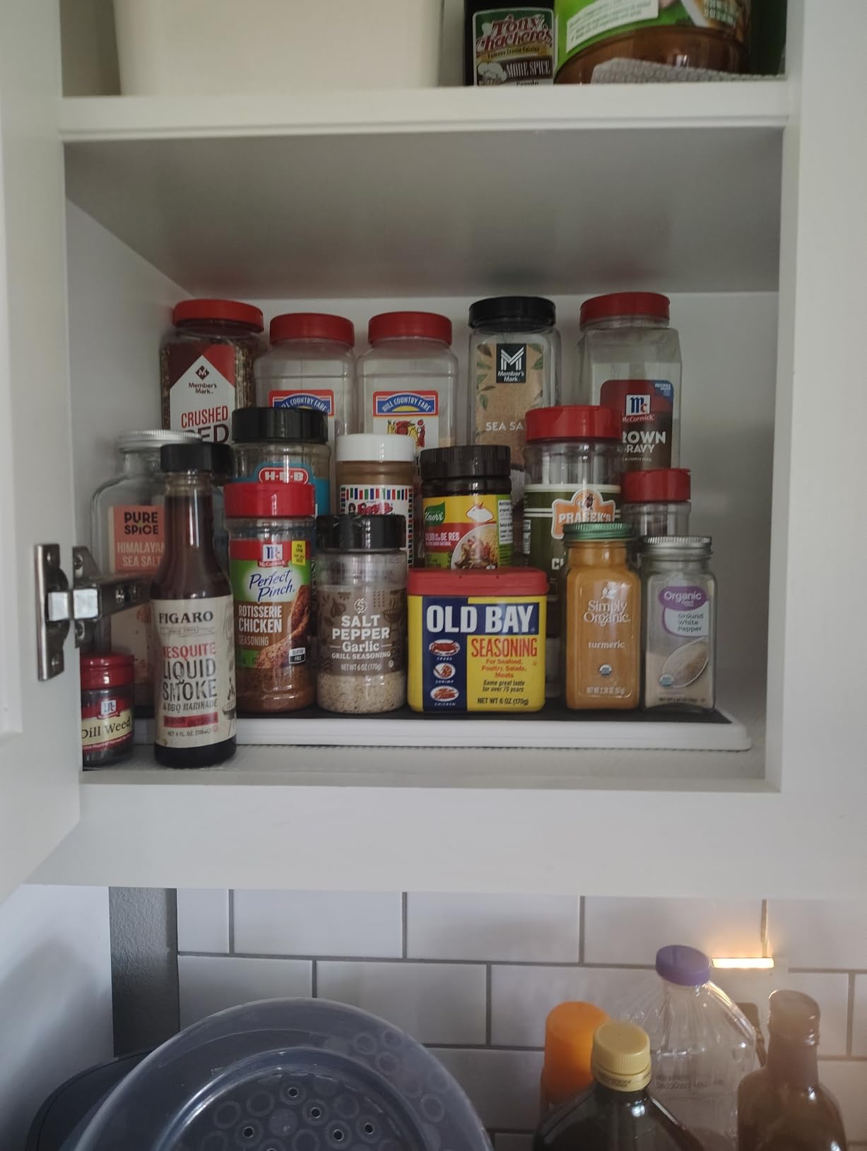 Copco 3-Tier Spice Rack Organizer for Cabinet - 15 Inch Non-Skid Pantry Organizer and Storage Shelf for Spices, Canned Goods, Seasonings - White and Gray Kitchen Cabinet Organizer customer photo 2