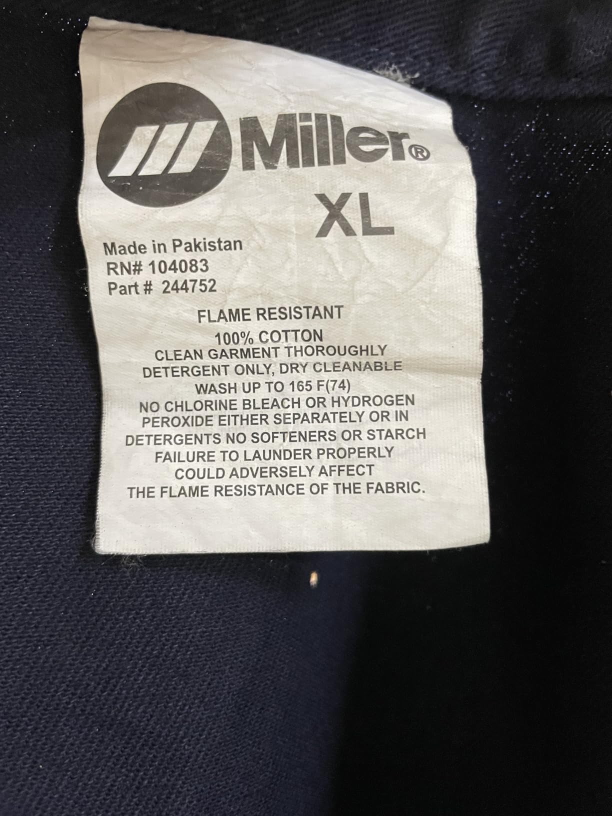 Miller Classic Cloth Jacket - 9oz Navy Cotton Welding Jacket XL - Everyday-Use Welder Jacket for Men & Women - Light-Duty Cloth Jackets for Welding - Flame Resistant Jackets (Navy Blue) customer photo 1