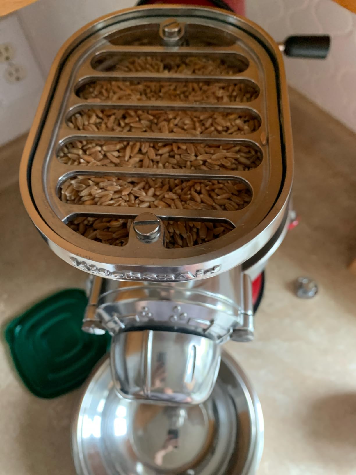 KitchenAid KGM All Metal Grain Mill Attachment for KitchenAid Stand Mixers | Fits any household KitchenAid Stand Mixer, 12 Grind Levels, Easily Grind a Variety of Grains, included Cleaning brush customer photo 2