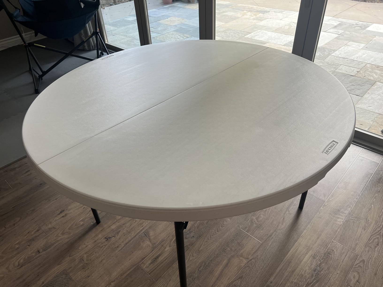 LIFETIME Light Commercial Fold-in-Half Round Table, 4-Foot customer photo 1