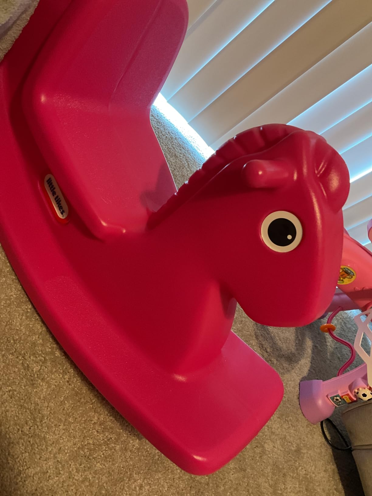 Little Tikes Rocking Horse Blue, 33.00 L x 10.00 W x 17.50 H Inches customer photo 2