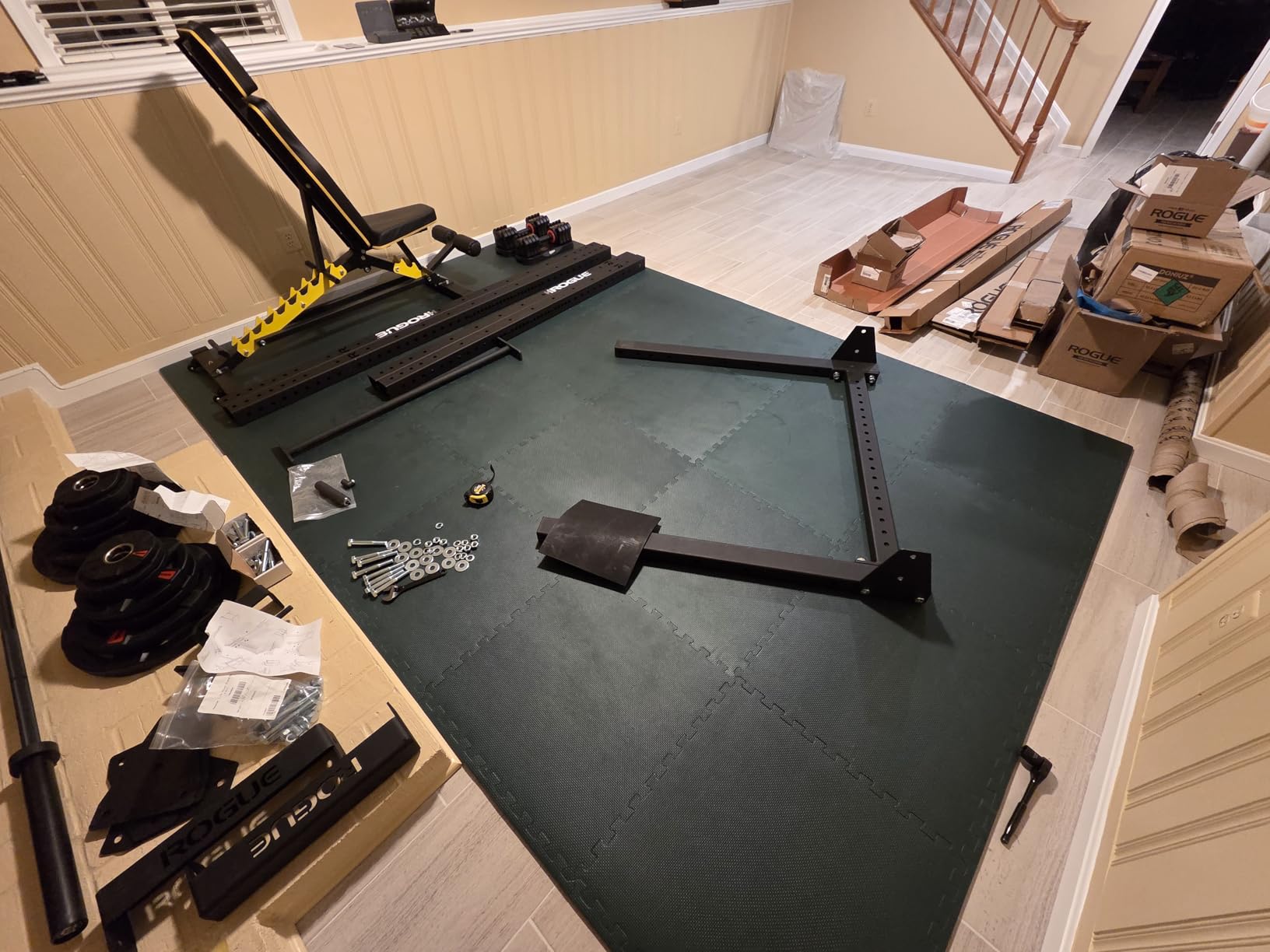 We Sell Mats 1/2 Inch Thickness Multipurpose EVA Foam Floor Tiles, Interlocking Floor Mat for Indoor Gym and Home Use, 24 in x 24 in, Black, 100 Square Feet (25 Tiles) customer photo 2