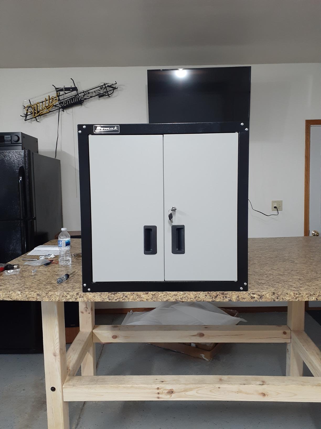 Homak GS00727021 Garage Storage Cabinet, Wall Mounting | Adjustable Shelves, Locking Doors customer photo 2