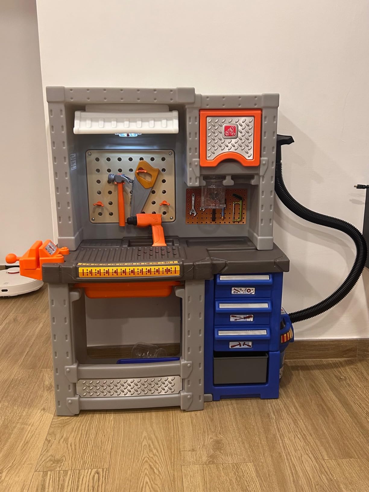 Step2 Deluxe Kids Workbench - Includes 50 Toy Workbench Accessories, Interactive Features for Realistic Pretend Play - Indoor/Outdoor Kids Tool Bench - Dimensions 40.75