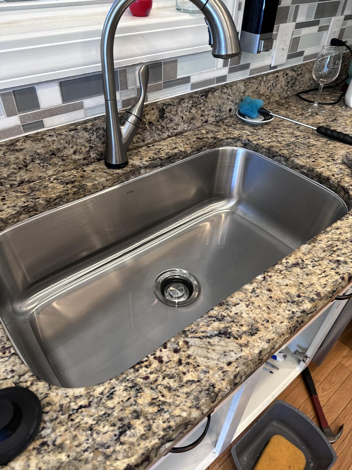Kraus 23 Inch Stainless Steel Kitchen Sink, Durable 18 Gauge Single Bowl Kitchen Sinks Undermount, KBU12 customer photo 2