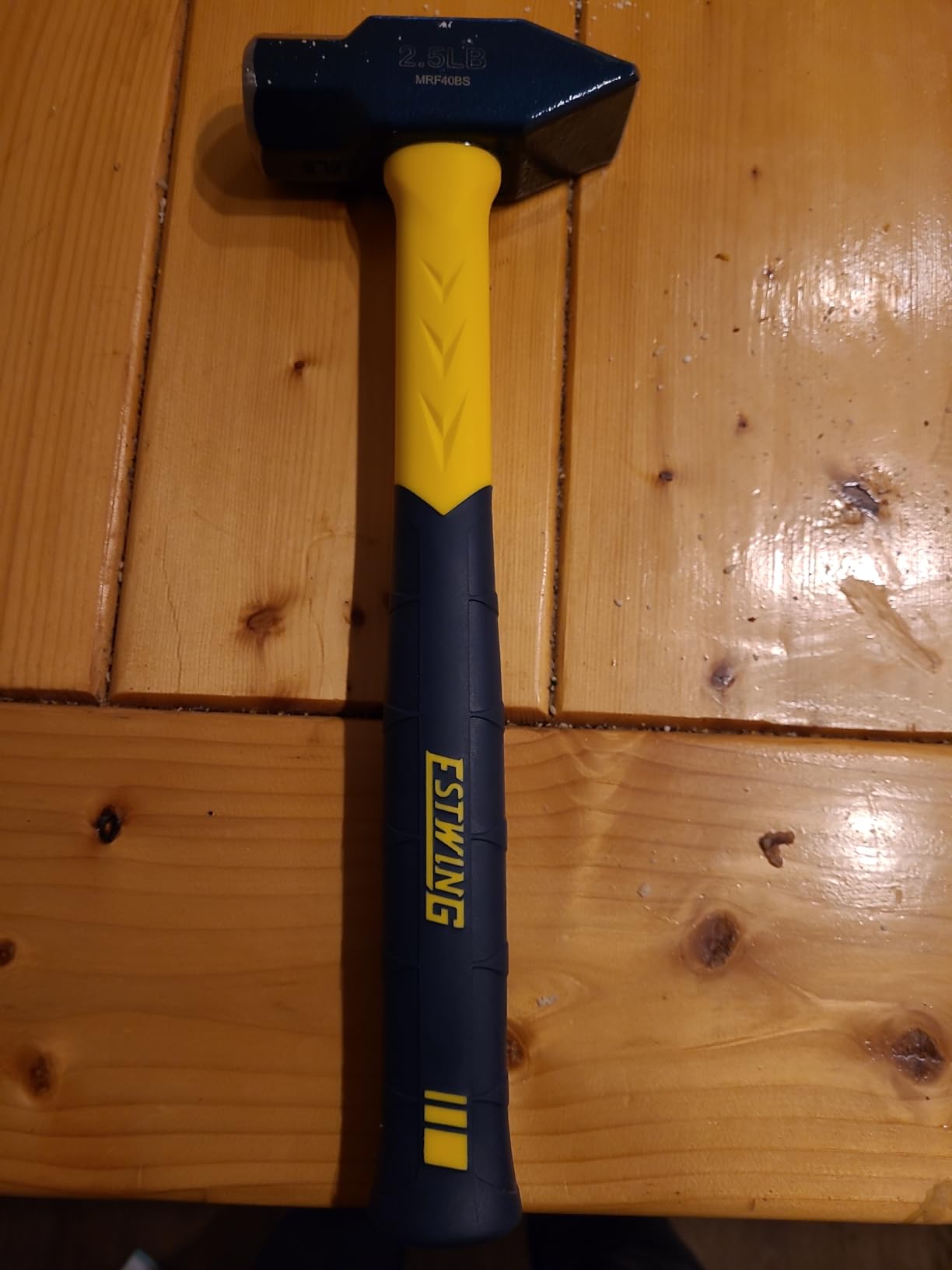 ESTWING Sure Strike Blacksmith's Hammer, 40 oz Hand Sledge, MRF40BS | Forged Steel Head, Non-Slip Fiberglass Handle customer photo 2