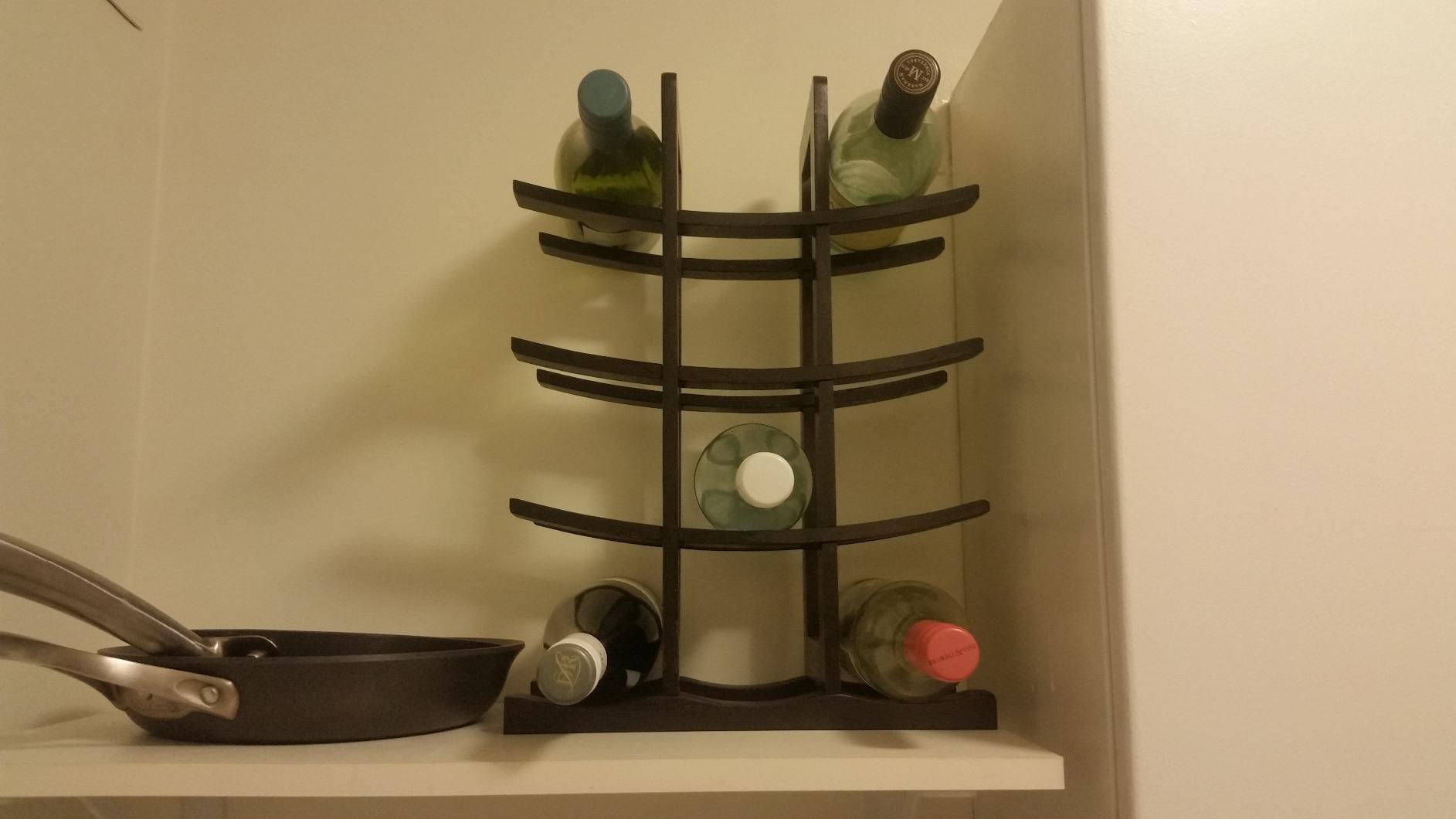 Oceanstar WR1132 12-Bottle Bamboo Wine Rack, Dark Espresso customer photo 2