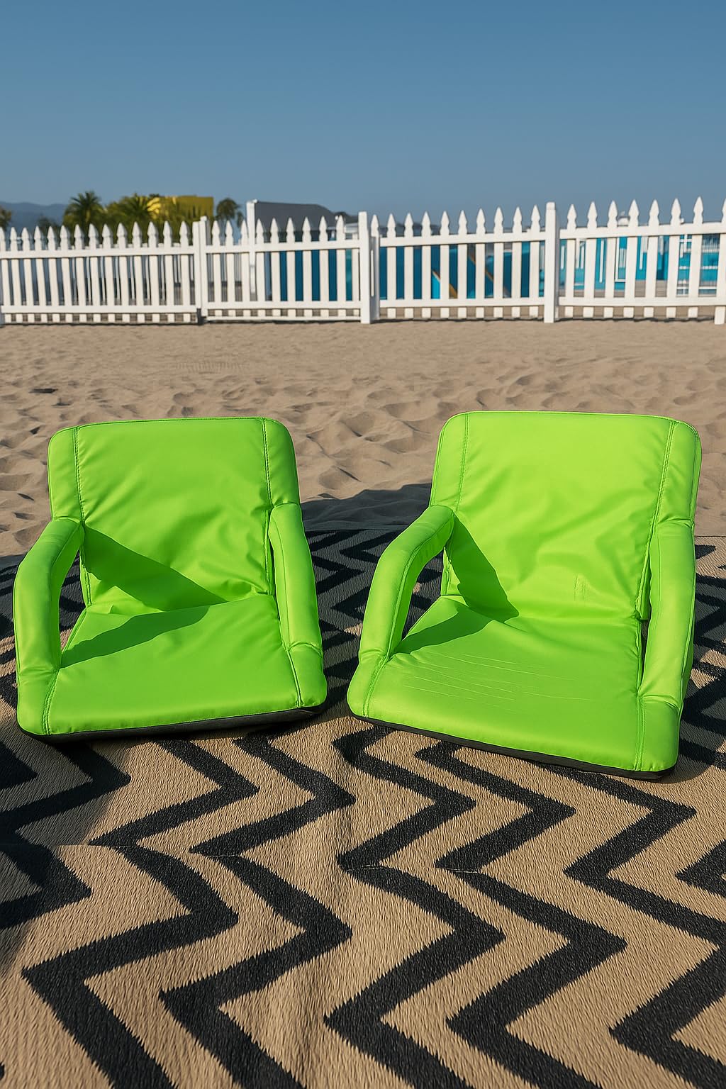 PICNIC TIME Ventura Stadium Seat for Bleachers with Back Support - Portable Reclining Folding Chair, 6 Positions, Padded Cushion Armrests, Lumbar Adjustable Backrest, Backpack Straps customer photo 1