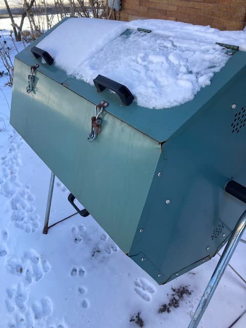 Jora Composter JK 270 - Outdoor Dual Chamber Compost Tumbler - 70 Gallon - Galvanized Steel Construction customer photo 2