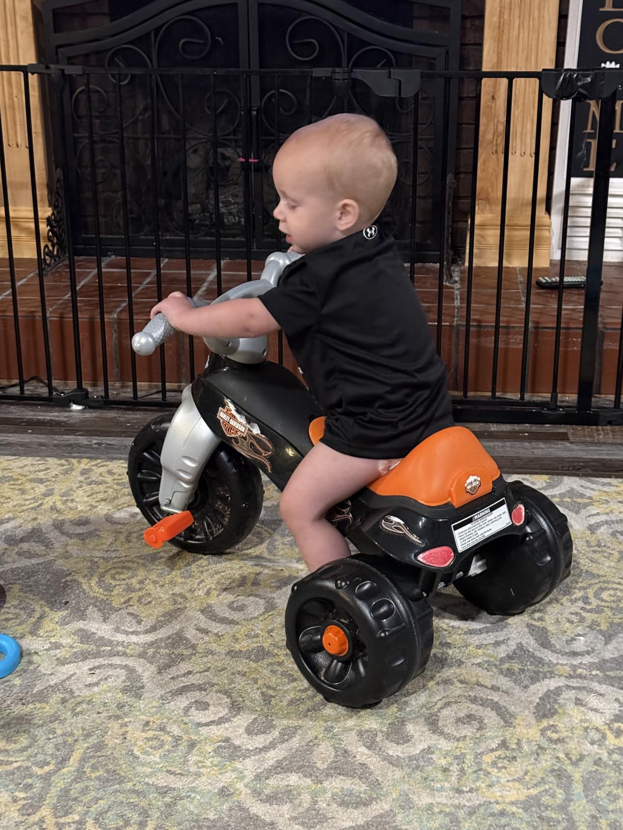 Fisher-Price Toddler Tricycle Harley-Davidson Tough Trike, Toy Bike with Handlebar Grips & Storage for Outdoor Play Kids Ages 2+ Years (Amazon Exclusive) customer photo 1
