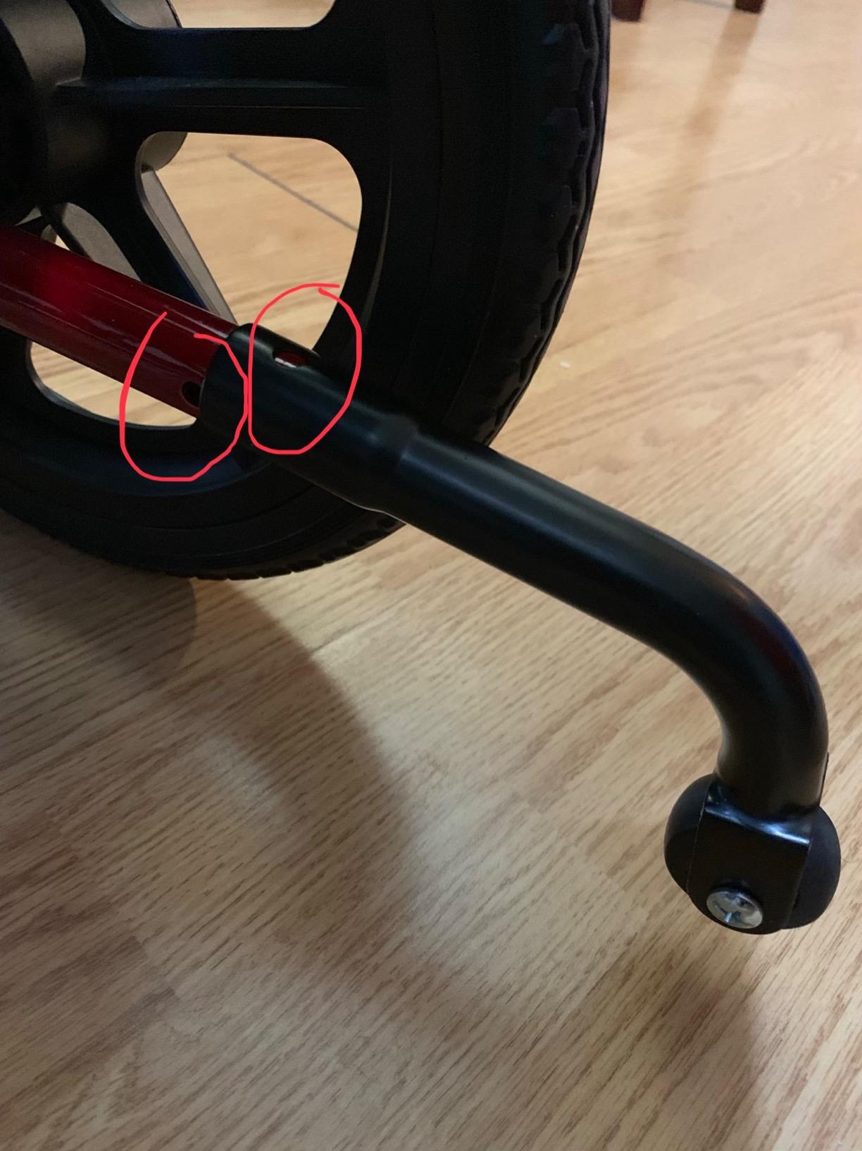 Drive Medical Bariatric Transport Chair Folding, Outdoor Full Length Arms with 12 Inches Rear Flat Free Wheels, Red, 22 Inches customer photo 2