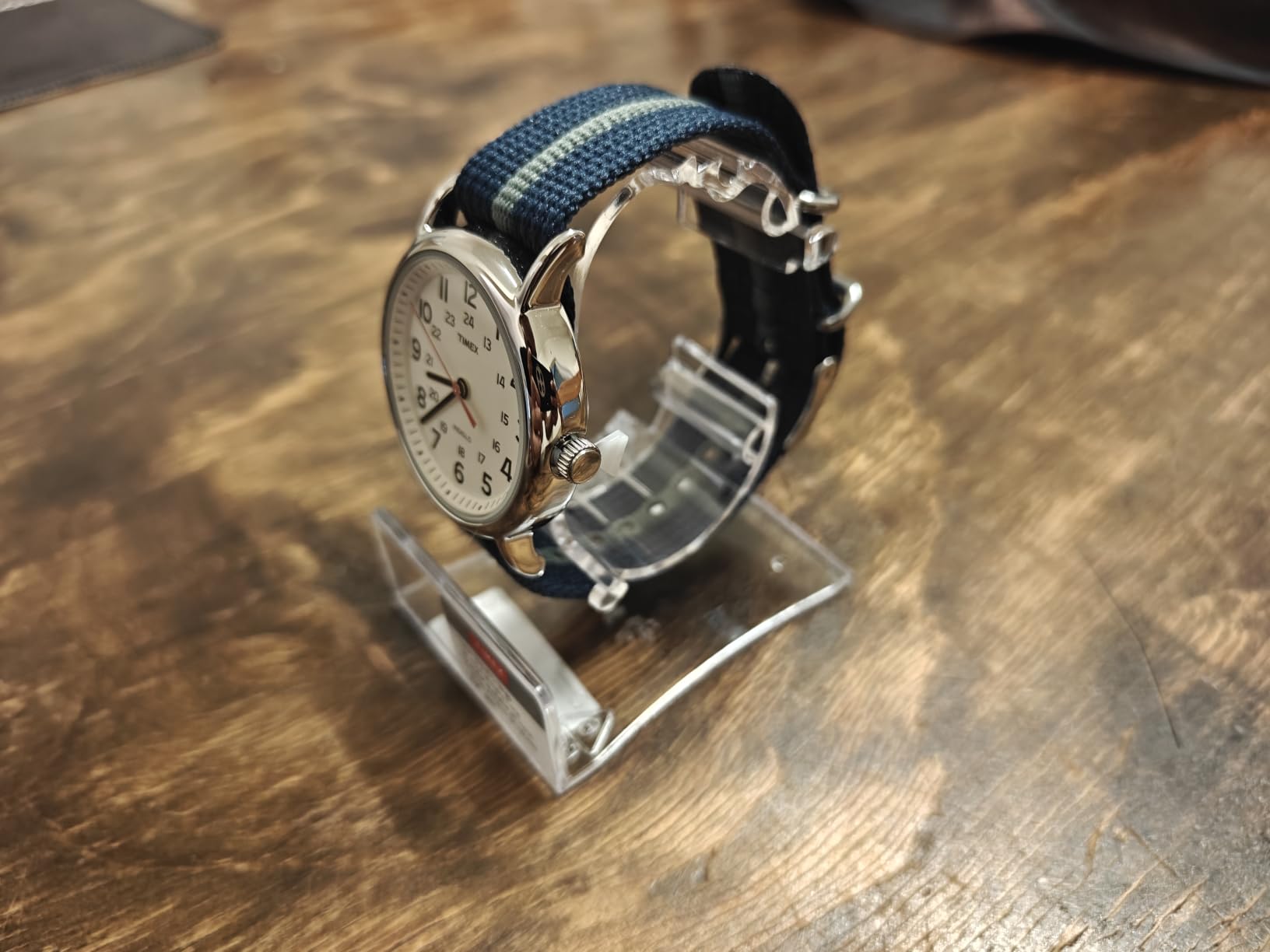 Timex Weekender 38mm Unisex Analog Watch | INDIGLO Backlight | Adjustable Durable Nylon Fabric Slip Through Strap | 24 Hour Time customer photo 2