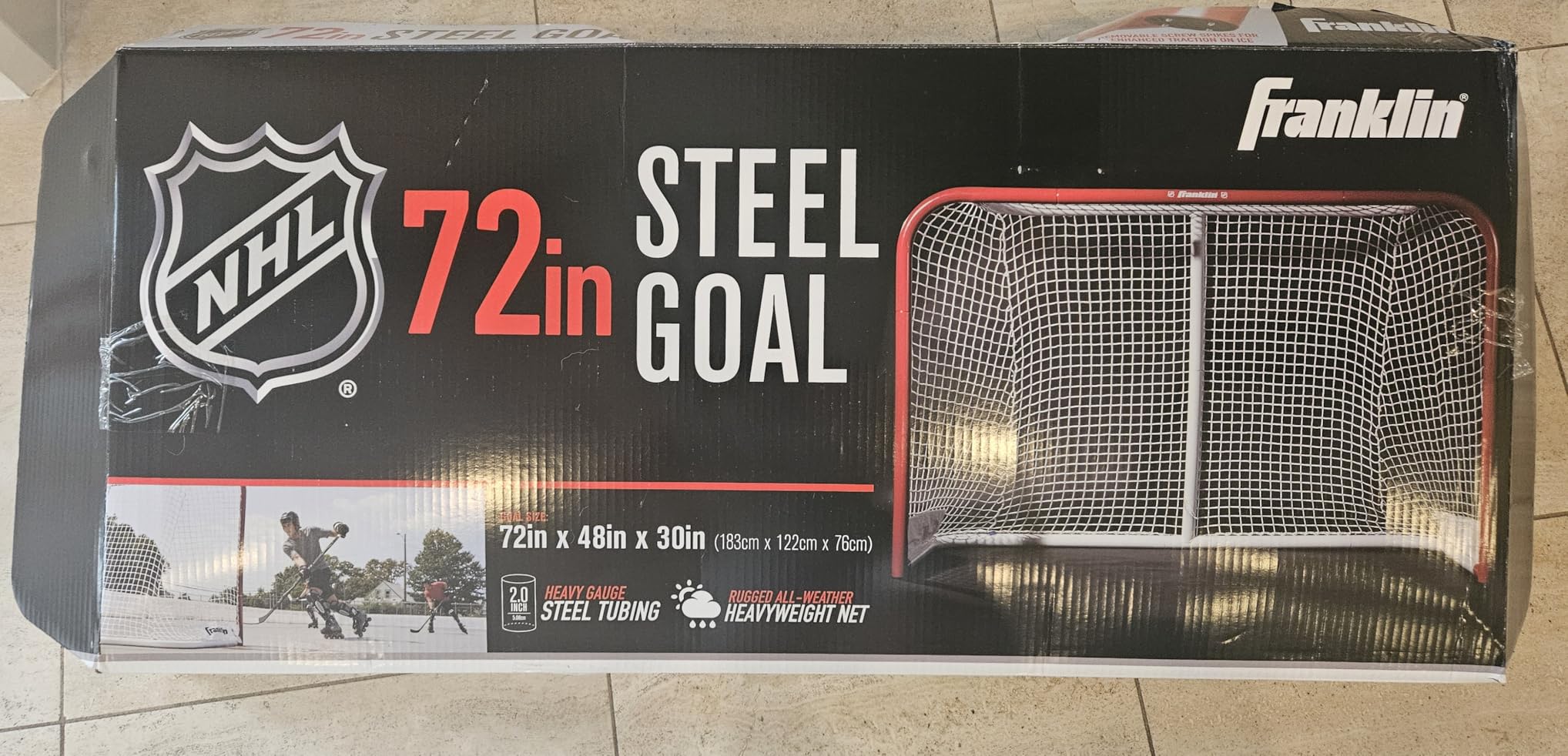 Franklin Sports NHL Street Hockey Goals - Outdoor Steel Street + Roller Hockey Nets - 72