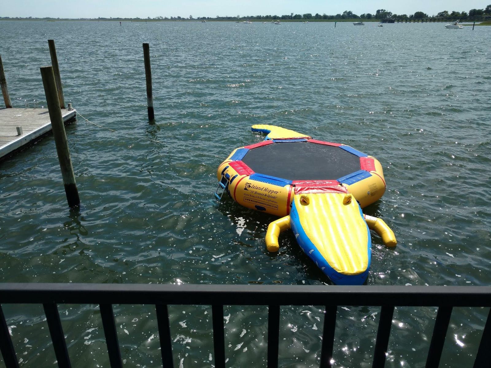 Island Hopper 13' Bounce N Splash Padded Water Bouncer - Durable Inflatable Trampoline - Spring-Less Design with Foam Padding - Water Trampoline for Lake Supports 500 lbs customer photo 2