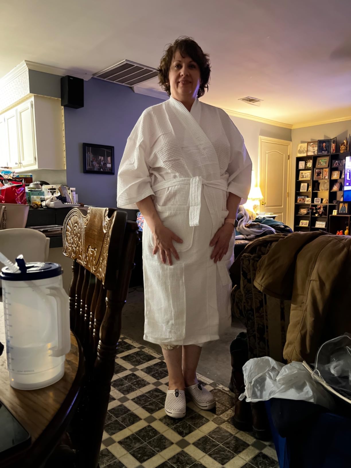 MONARCH Unisex Square Waffle Spa Kimono Robe - Soft Lightweight Fabric & Generously Sized Hotel & Spa Robe with Pockets customer photo 1