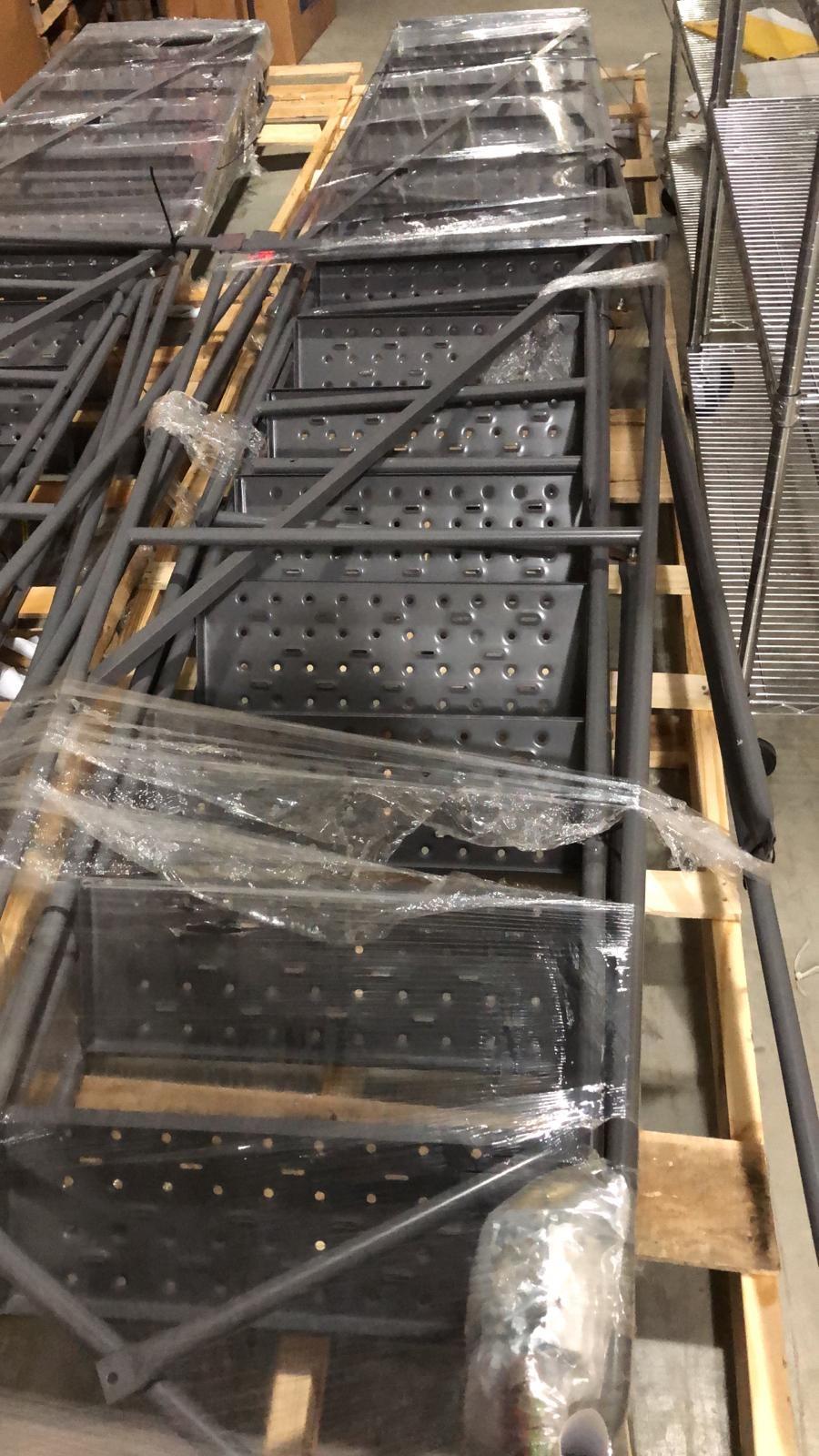Tri-Arc KDSR109246 9-Step Steel Rolling Industrial and Warehouse Ladder with Handrails and 24