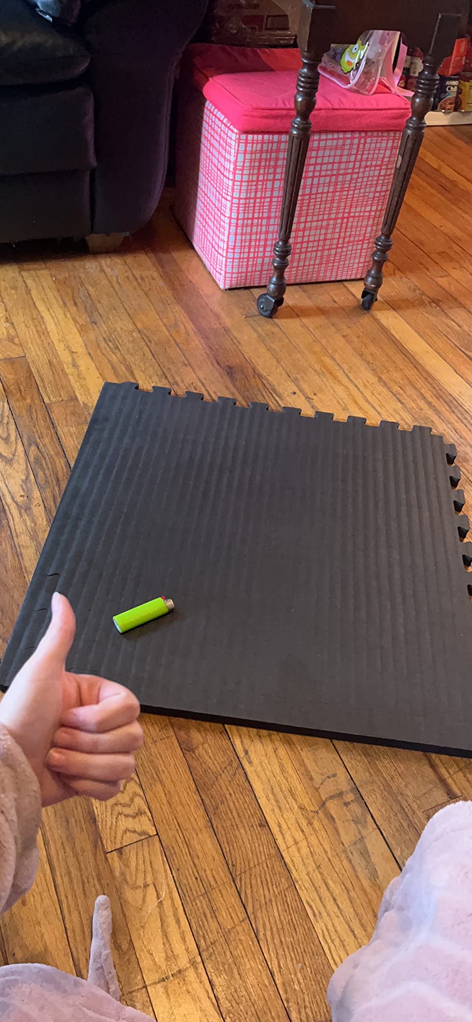 We Sell Mats 3/4 Inch Thick Martial Arts EVA Foam Exercise Mat, Tatami Pattern, Interlocking Floor Tiles for Home Gym, MMA, Anti-Fatigue Mats, 24 in x 24 in customer photo 2