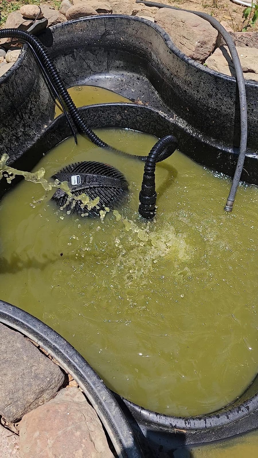 Aquascape AquaForce 1000 Solids Handling Submersible Pond Pump, Asynchronous Waterfall and Water Feature Pump with Pre Filter Cage and 25 ft Cord, 91011 customer photo 2