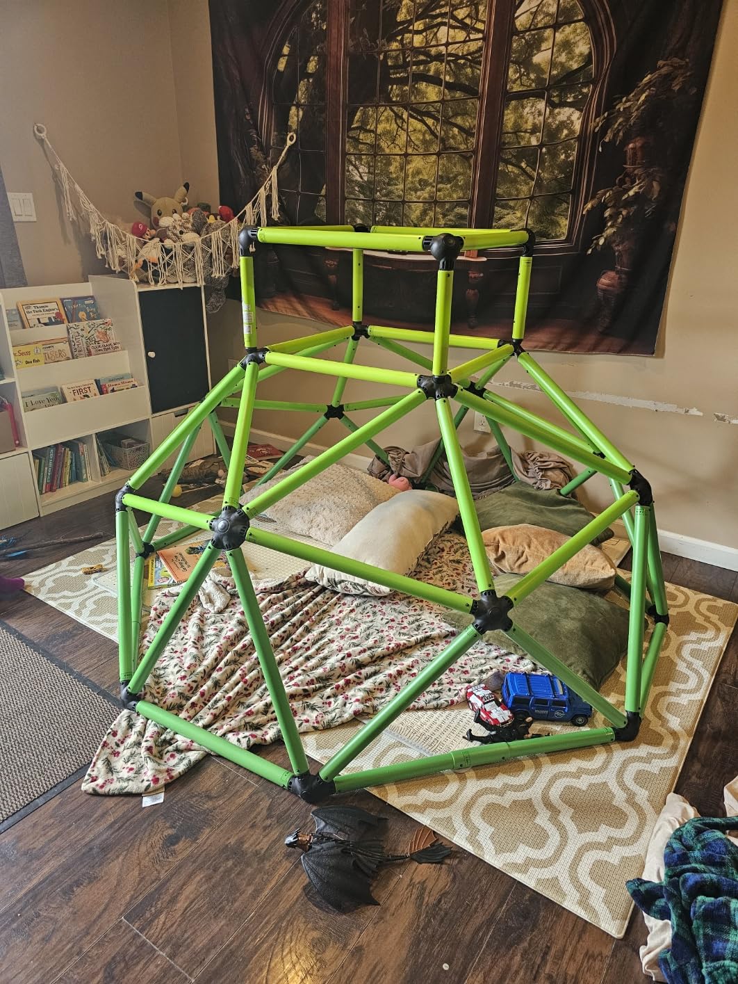 Eezy Peezy Climber with Top - Active Indoor Outdoor Play Set Climbing Dome Equipment Toys - Fun for Kids Ages 3 to 6 Years Old, Green and Blue customer photo 1