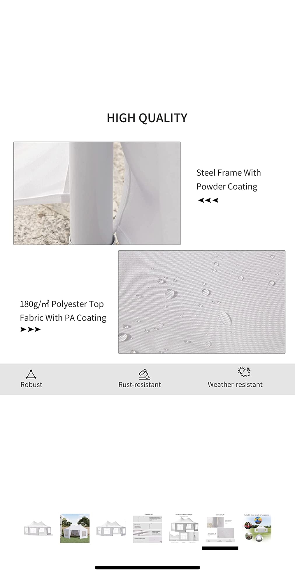 Outsunny 29 x 21 ft Party Tent Heavy Duty with Sidewalls White | Event Tent, 2 Doors, 6 Windows, Outdoor Gazebo Shelter, for Wedding, Party customer photo 2
