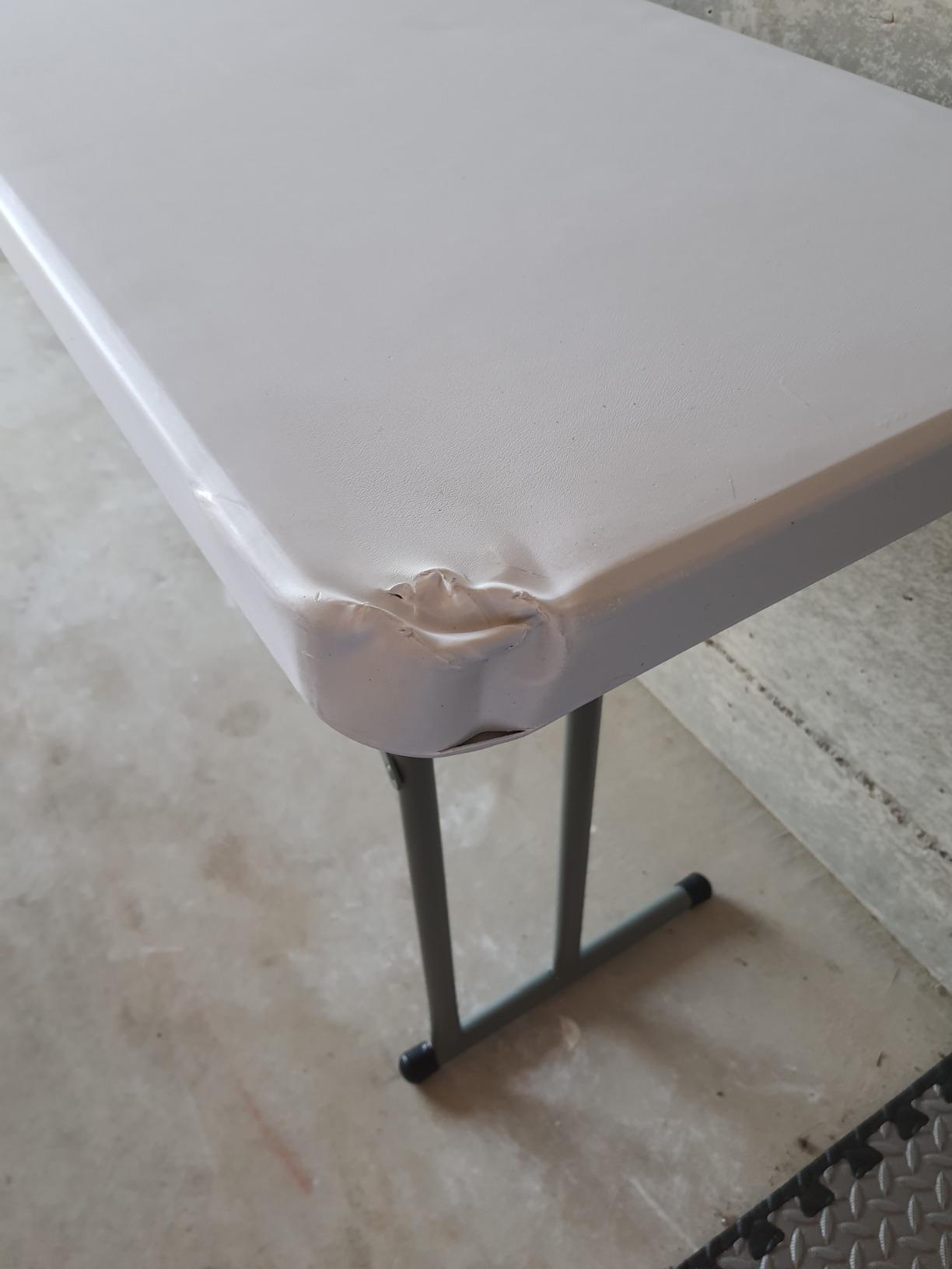 Flash Furniture 8 ft Plastic Folding Training Table, Granite White | Durable Construction, Commercial Use customer photo 1