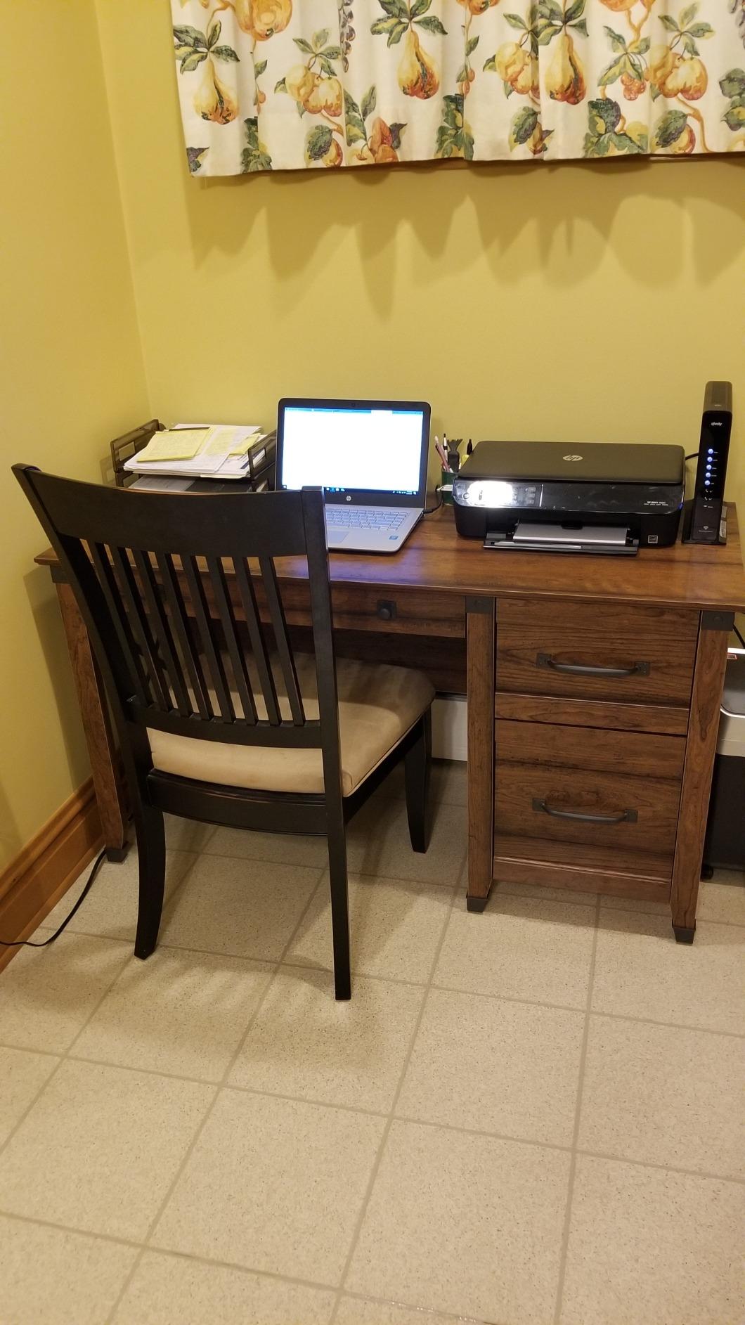 Sauder Carson Forge Computer Desk, Washington Cherry customer photo 2