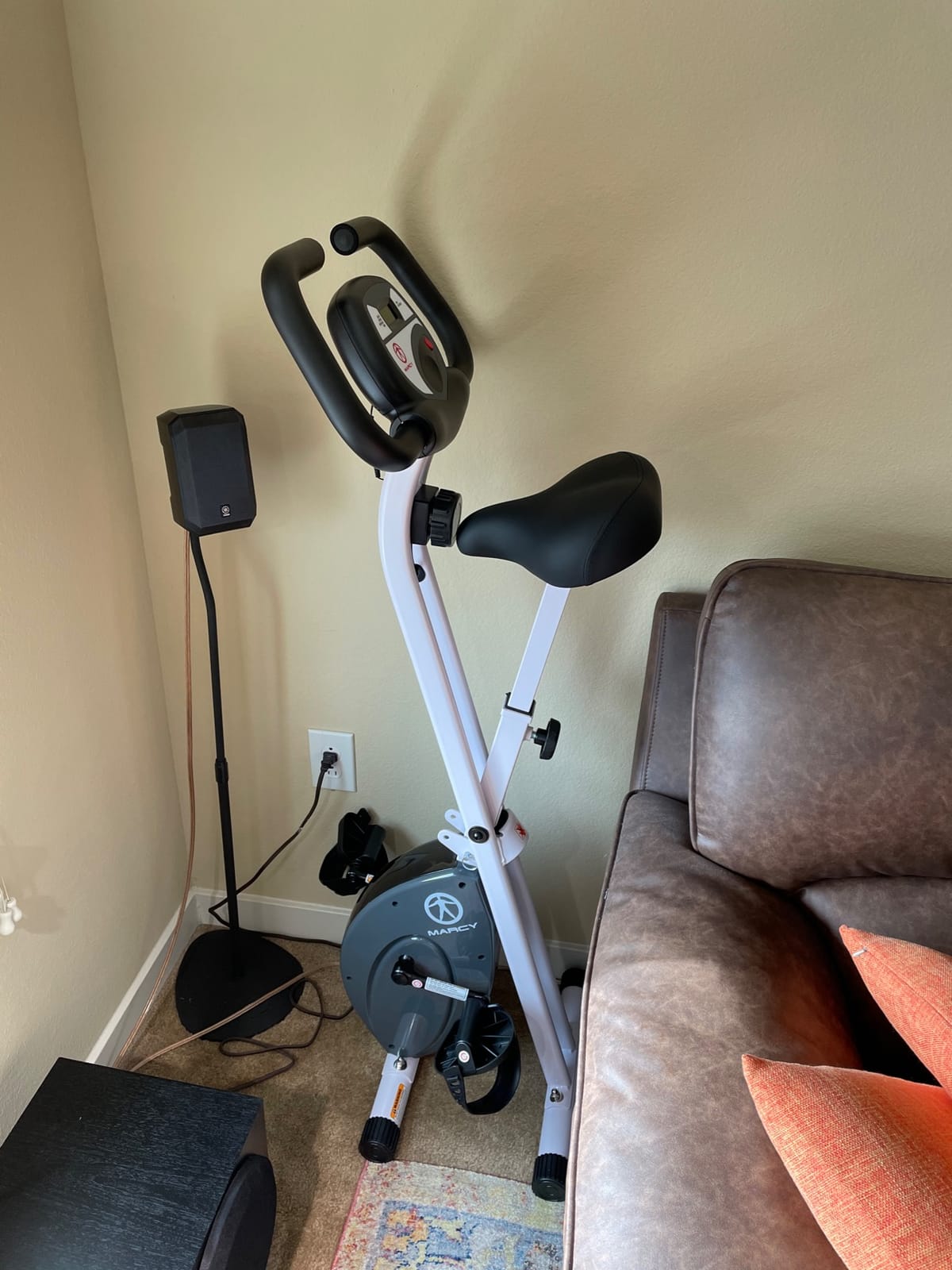 Marcy Foldable Upright Exercise Bike with Adjustable Resistance for Cardio Workout & Strength Training - Multiple Styles Available customer photo 1